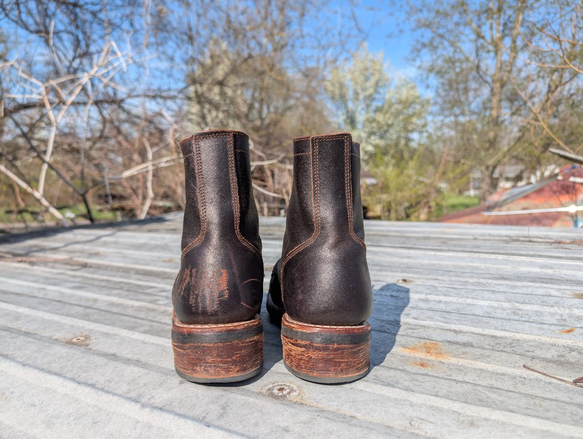 Photo by BoSeven on April 5, 2026 of the Thursday Logger in Horween Waxed Cacao.