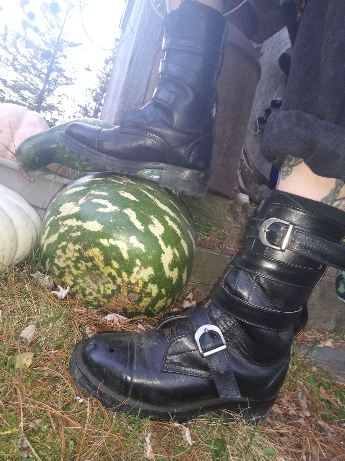 Photo by Tankerbell on November 3, 2024 of the Vintos Boots Tanker in Black Full Grain Leather.