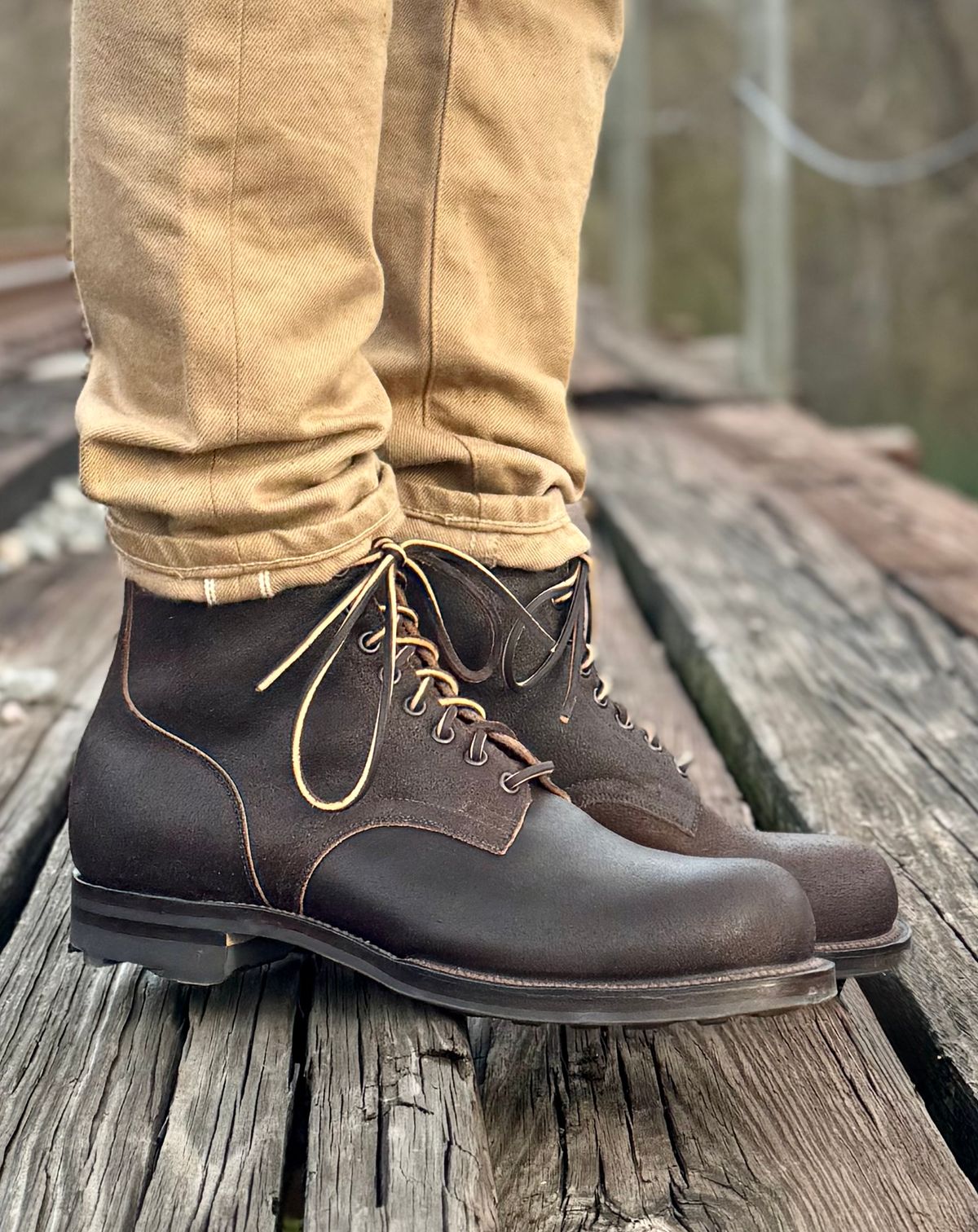 Photo by bconner2112 on December 28, 2025 of the Viberg Service Boot in Horween Brown Waxed Flesh.