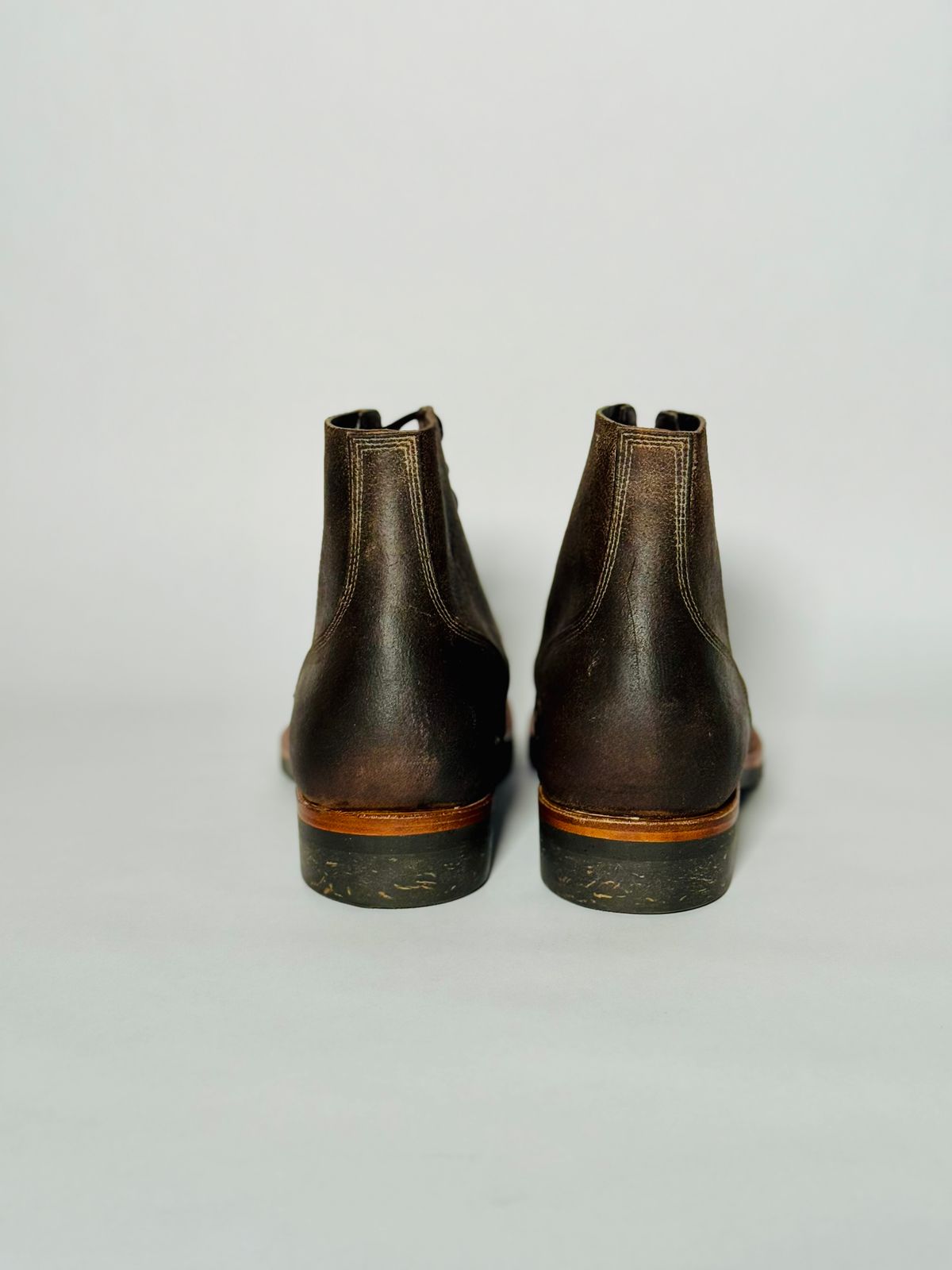 Photo by bconner2112 on November 30, 2025 of the Johnny Works Retro Work Boot in Natural Rough Out.