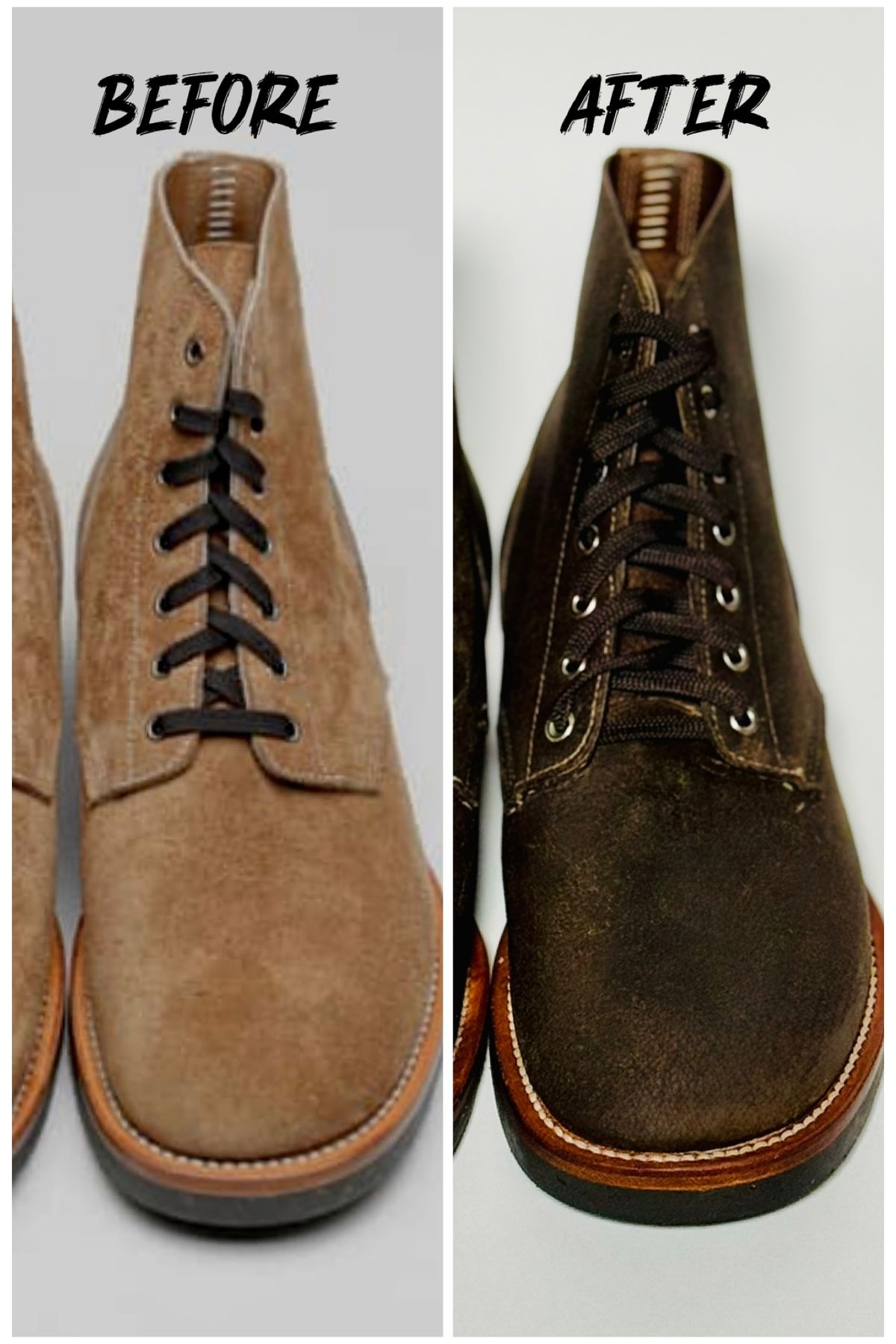 Photo by bconner2112 on November 30, 2025 of the Johnny Works Retro Work Boot in Natural Rough Out.