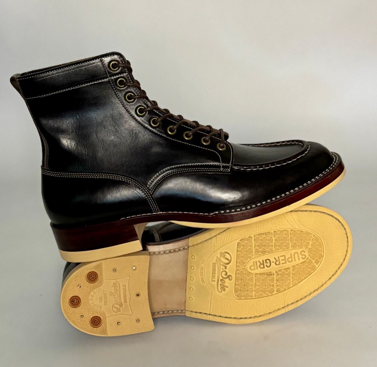 Photo by bconner2112 on September 2, 2025 of the Onderhoud MC01 Moc Toe Boot in Maryam T. Moro Horsebutt.