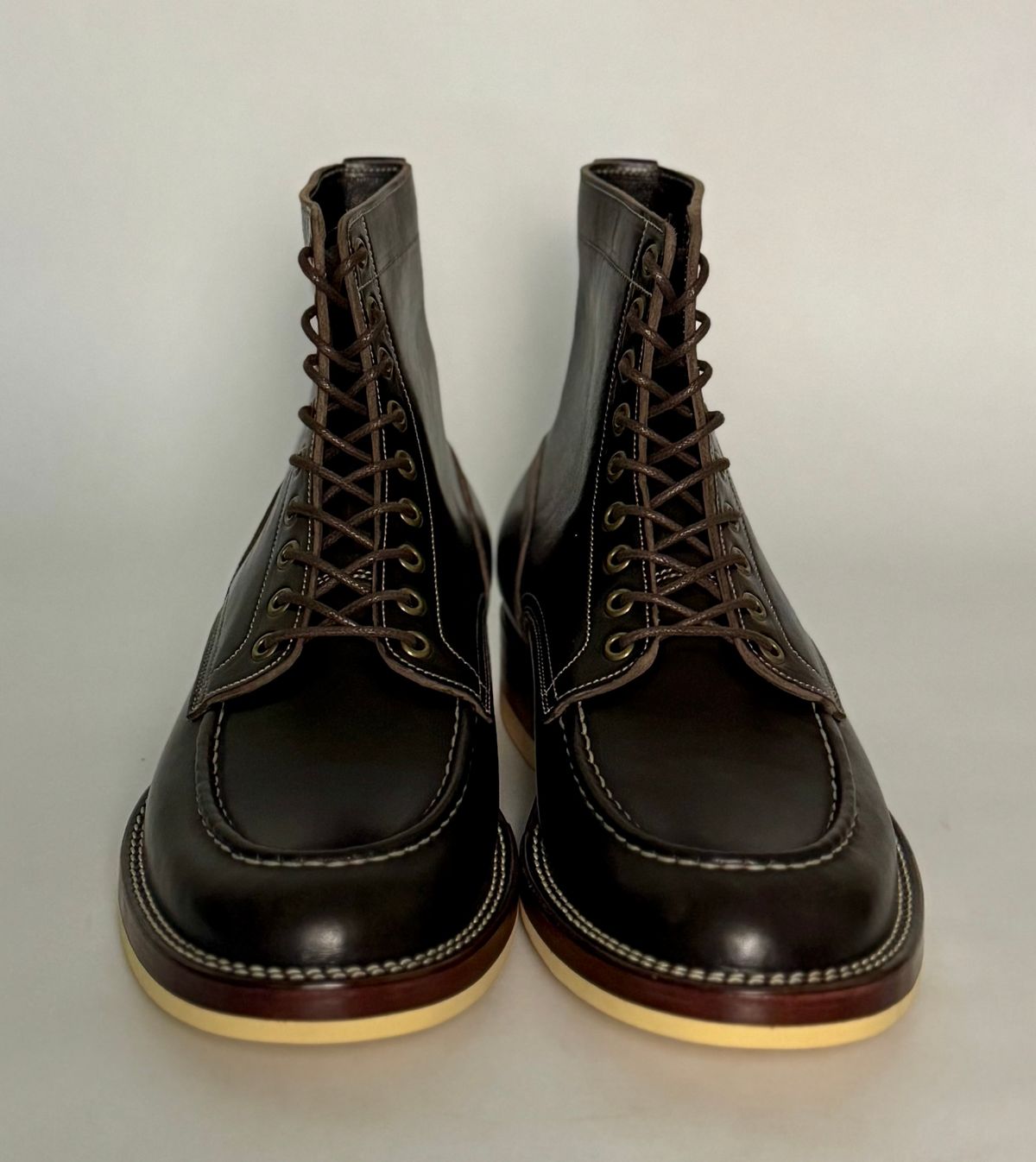 Photo by bconner2112 on September 2, 2025 of the Onderhoud MC01 Moc Toe Boot in Maryam T. Moro Horsebutt.