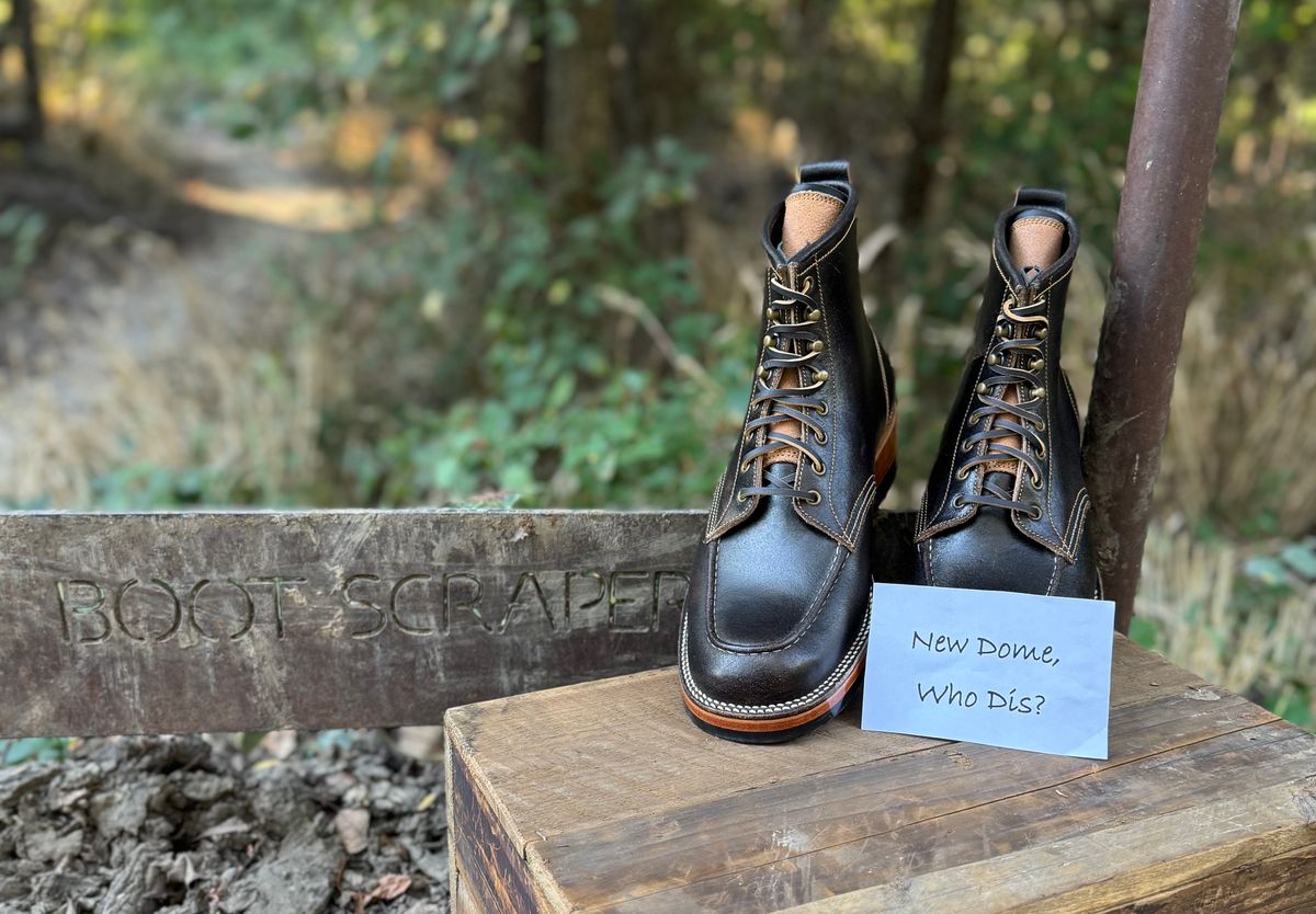 Photo by bconner2112 on October 2, 2025 of the Fortis Boots Moc Toe in Horween Java Waxed Flesh.