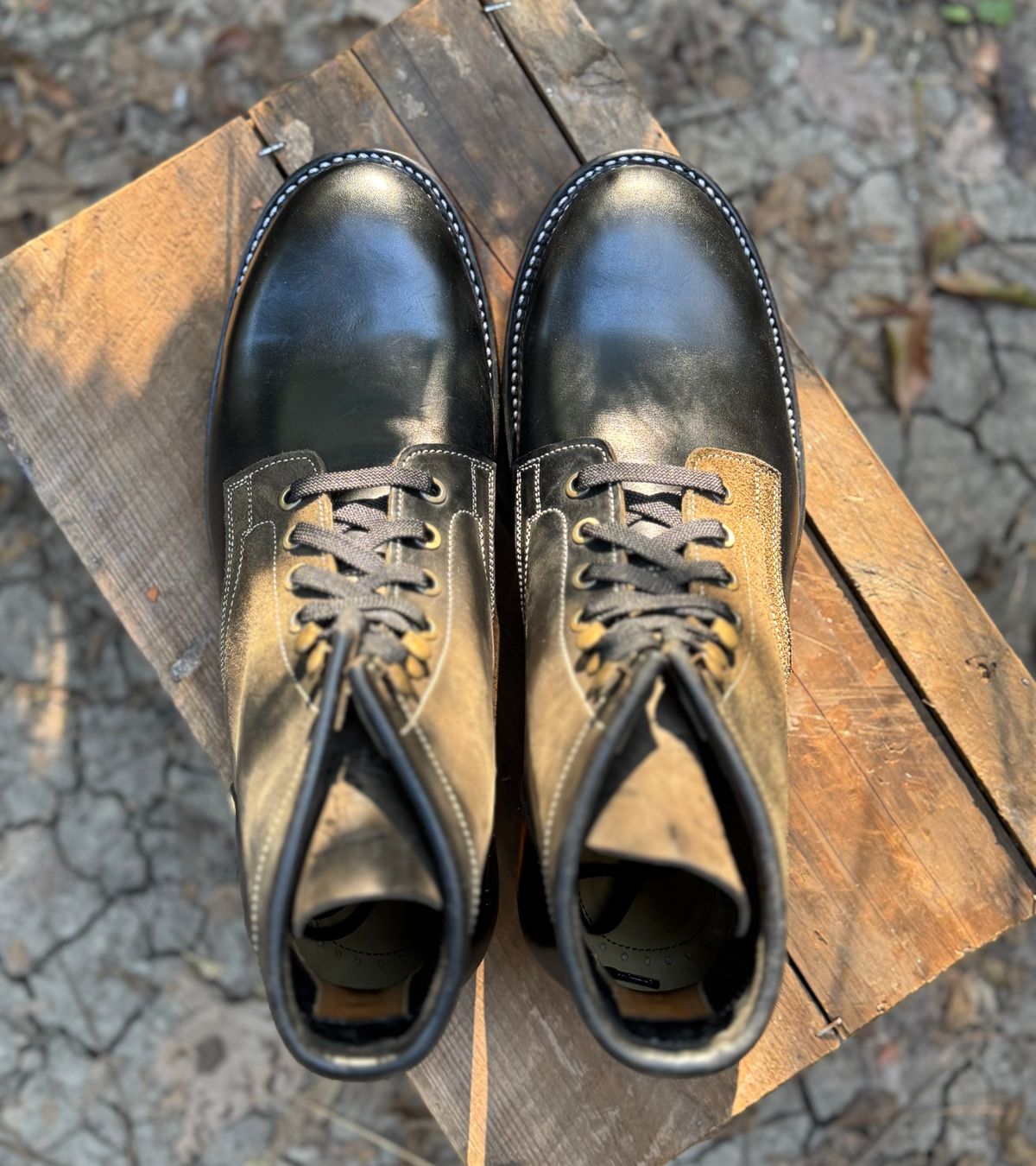 Photo by bconner2112 on October 2, 2025 of the Prof Barnets Nelson Boots in Conceria Cloe Black Horsebutt.
