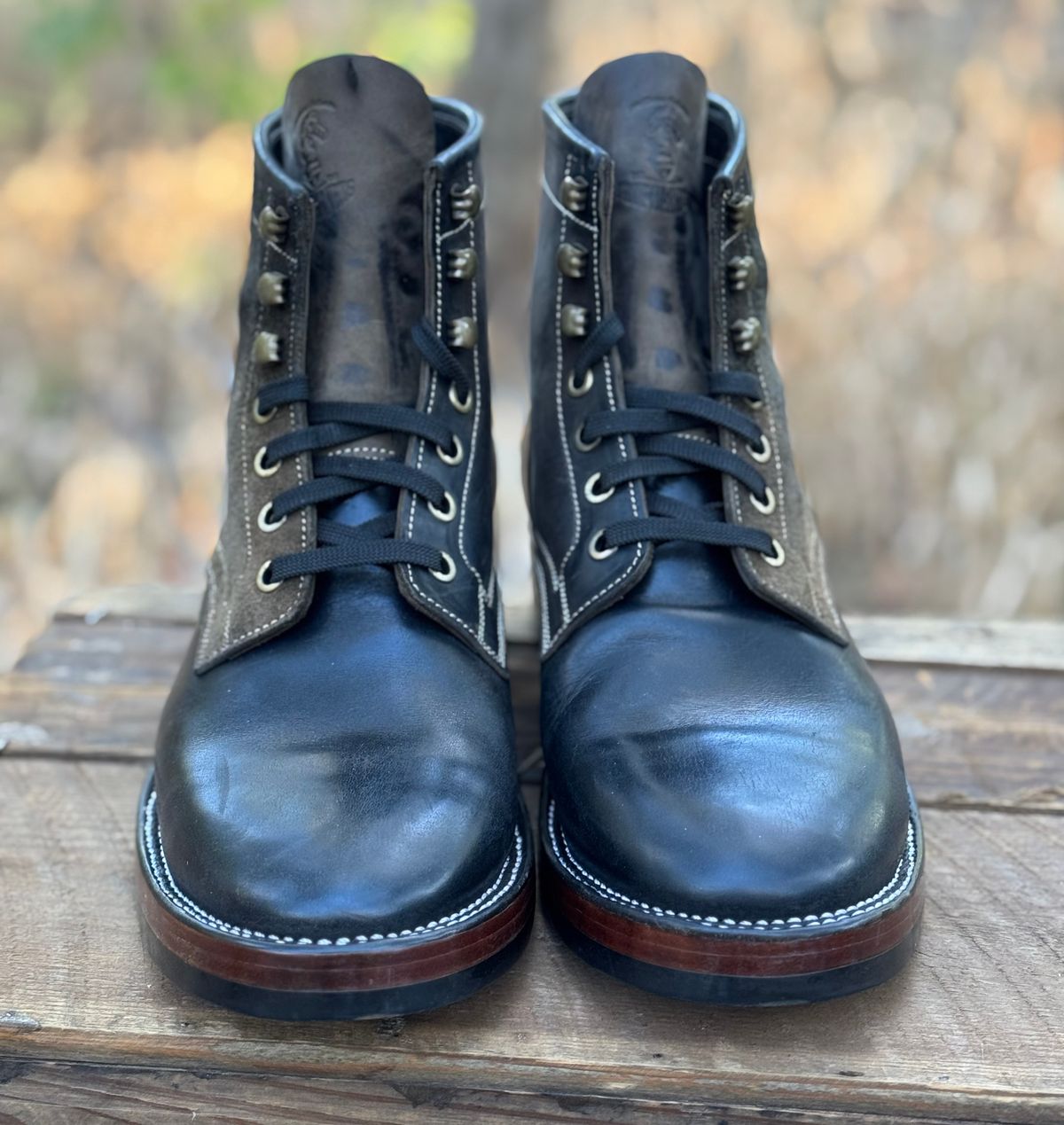 Photo by bconner2112 on November 3, 2025 of the Prof Barnets Nelson Boots in Conceria Il Ponte Horse Butt.