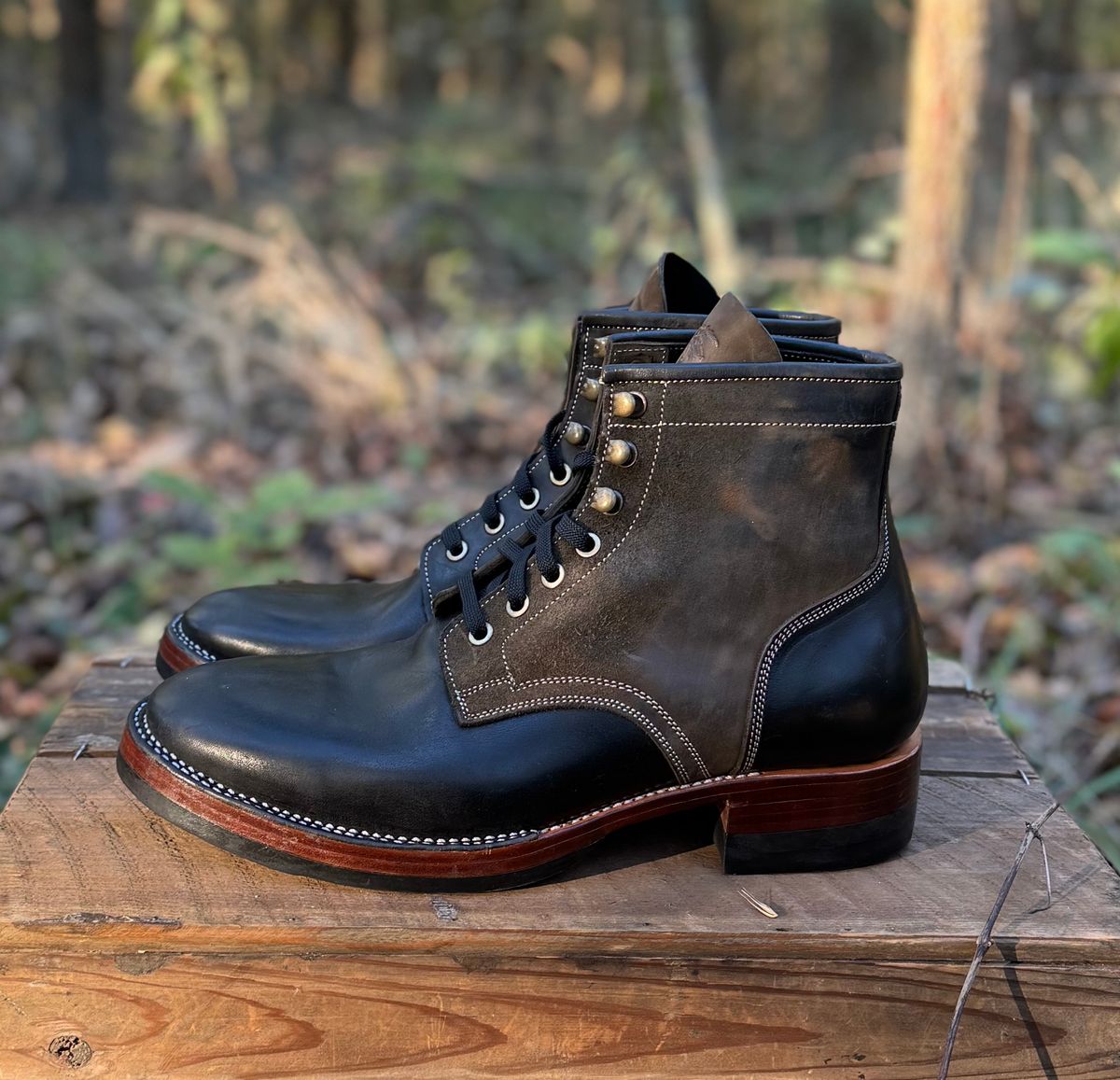 Photo by bconner2112 on November 3, 2025 of the Prof Barnets Nelson Boots in Conceria Il Ponte Horse Butt.