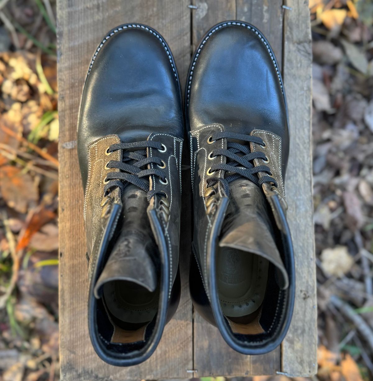 Photo by bconner2112 on November 3, 2025 of the Prof Barnets Nelson Boots in Conceria Il Ponte Horse Butt.