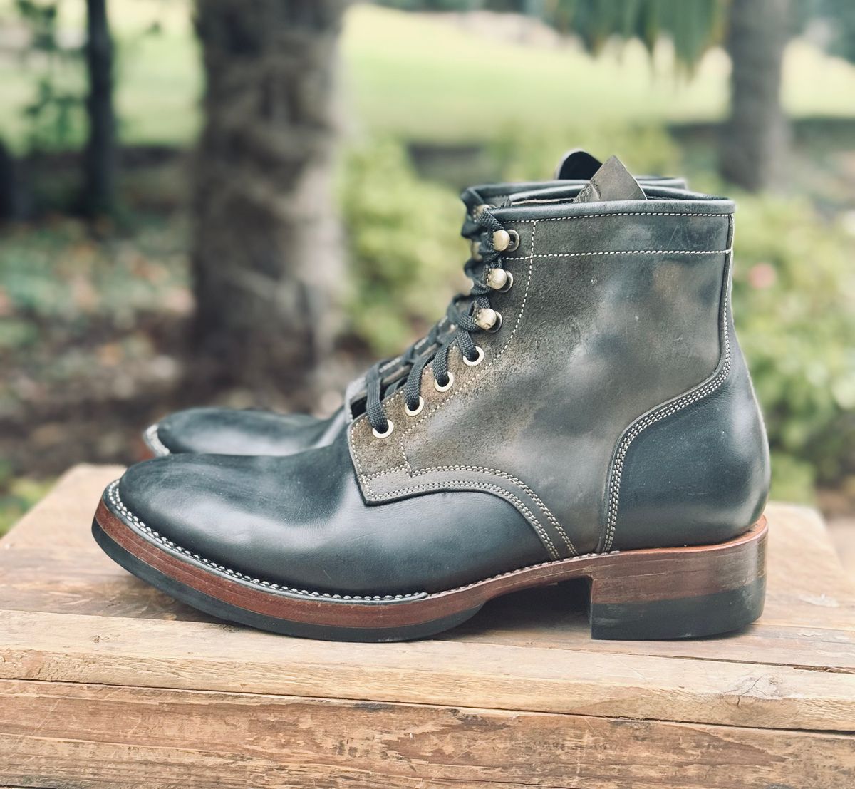 Photo by bconner2112 on December 1, 2025 of the Prof Barnets Nelson Boots in Conceria Il Ponte Horse Butt.