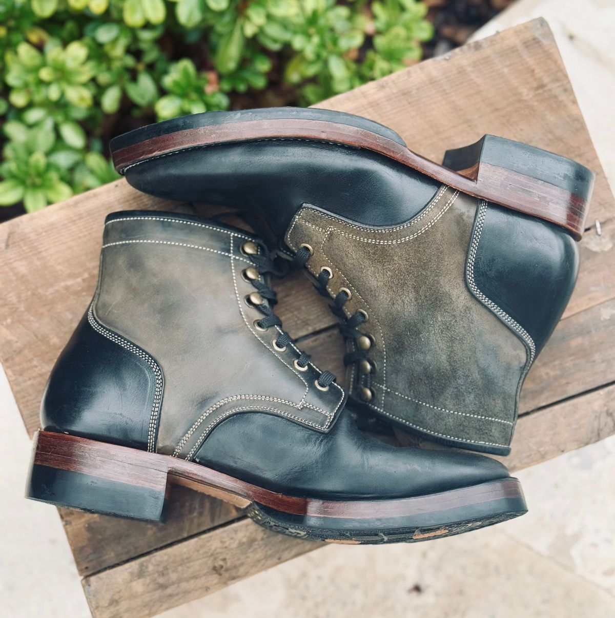 Photo by bconner2112 on December 1, 2025 of the Prof Barnets Nelson Boots in Conceria Il Ponte Horse Butt.