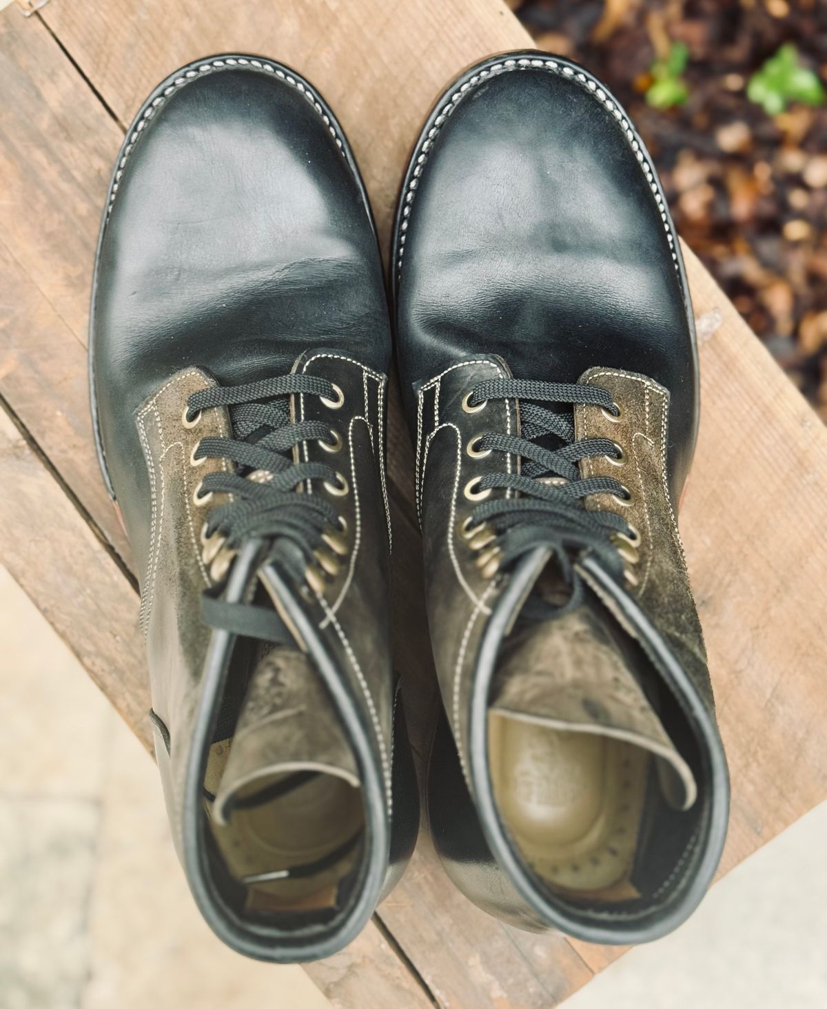 Photo by bconner2112 on December 1, 2025 of the Prof Barnets Nelson Boots in Conceria Il Ponte Horse Butt.