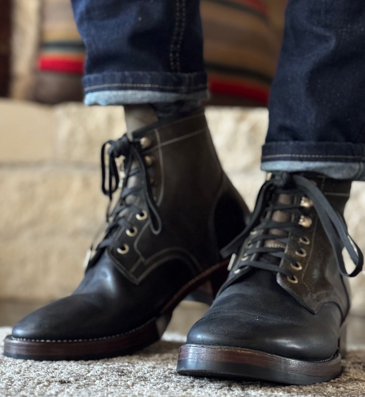 Photo by bconner2112 on January 2, 2026 of the Prof Barnets Nelson Boots in Conceria Il Ponte Horse Butt.