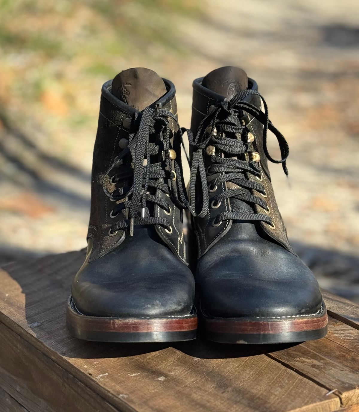 Photo by bconner2112 on January 2, 2026 of the Prof Barnets Nelson Boots in Conceria Il Ponte Horse Butt.