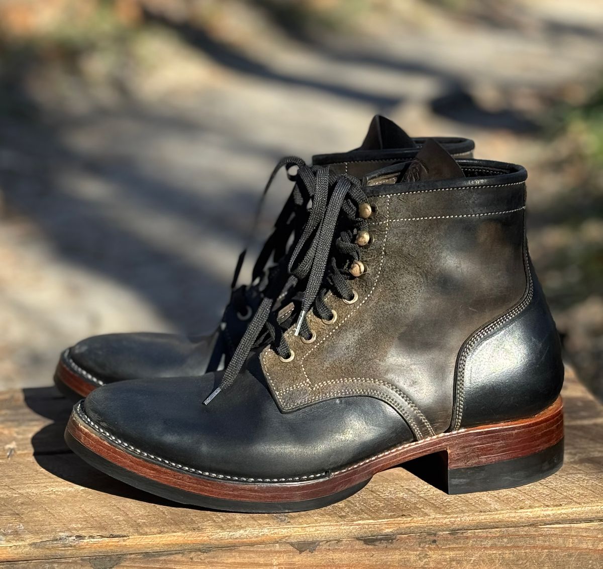 Photo by bconner2112 on January 2, 2026 of the Prof Barnets Nelson Boots in Conceria Il Ponte Horse Butt.