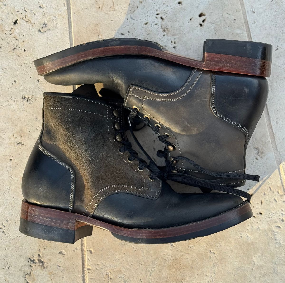 Photo by bconner2112 on February 2, 2026 of the Prof Barnets Nelson Boots in Conceria Il Ponte Horse Butt.