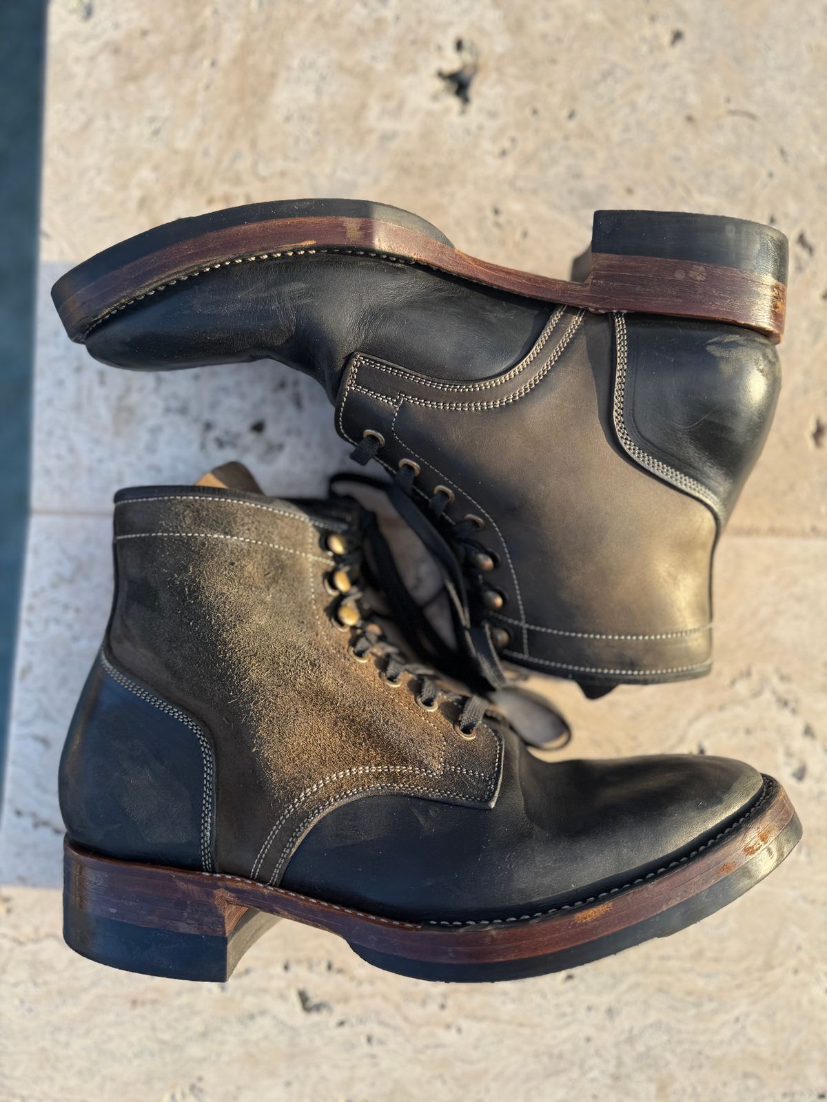 Photo by bconner2112 on March 5, 2026 of the Prof Barnets Nelson Boots in Conceria Il Ponte Horse Butt.