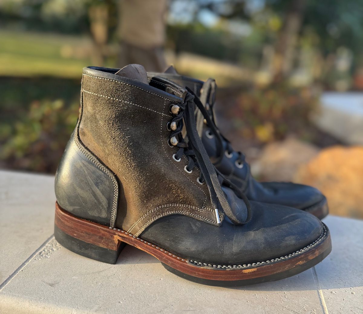 Photo by bconner2112 on March 5, 2026 of the Prof Barnets Nelson Boots in Conceria Il Ponte Horse Butt.