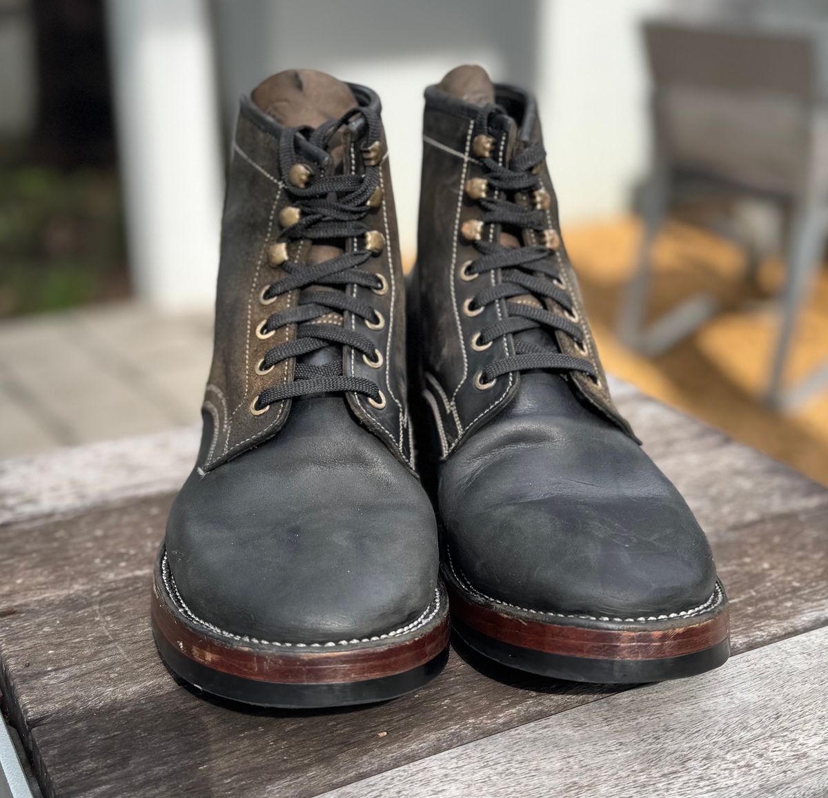 Photo by bconner2112 on April 2, 2026 of the Prof Barnets Nelson Boots in Conceria Il Ponte Horse Butt.