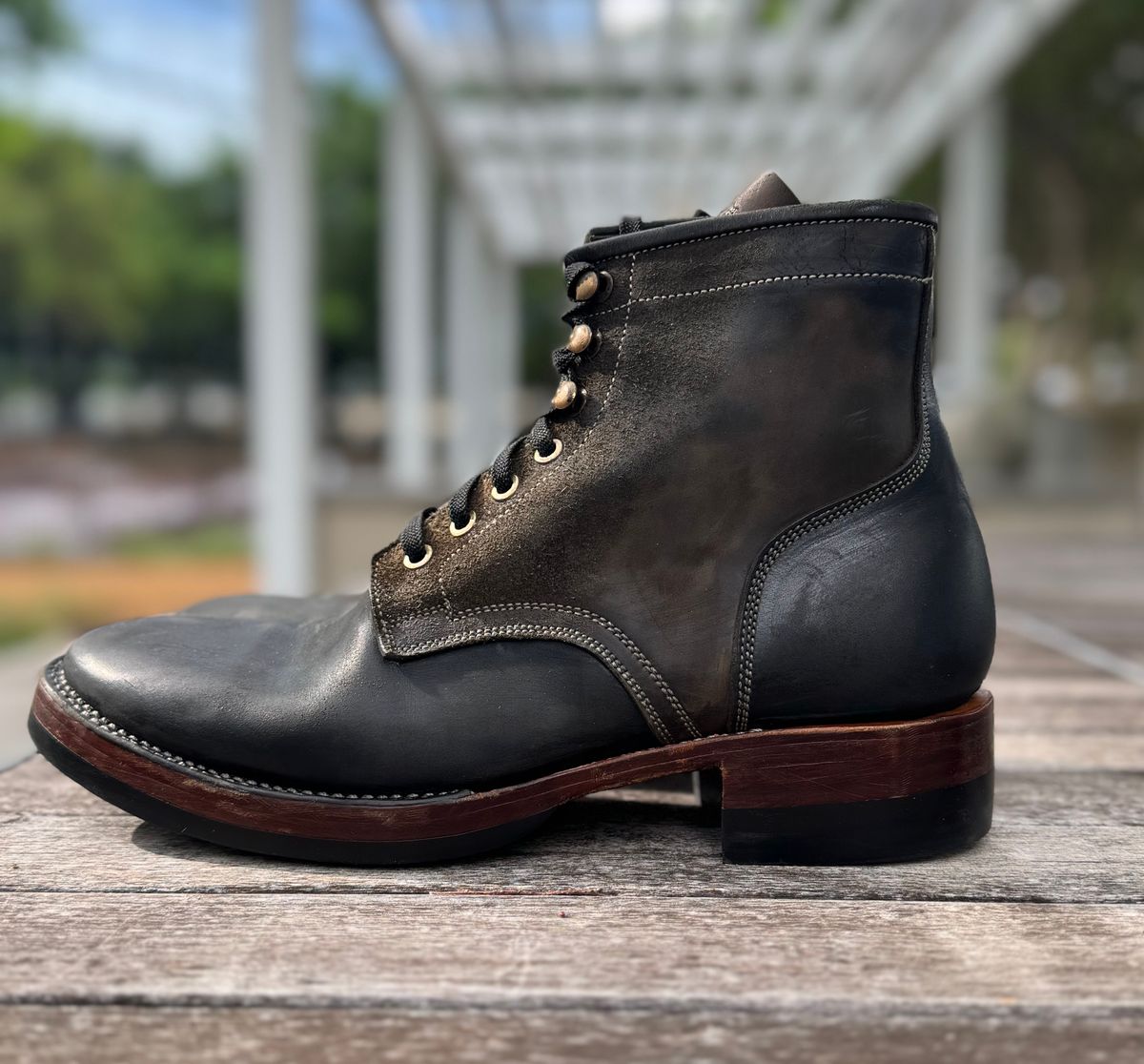 Photo by bconner2112 on April 2, 2026 of the Prof Barnets Nelson Boots in Conceria Il Ponte Horse Butt.