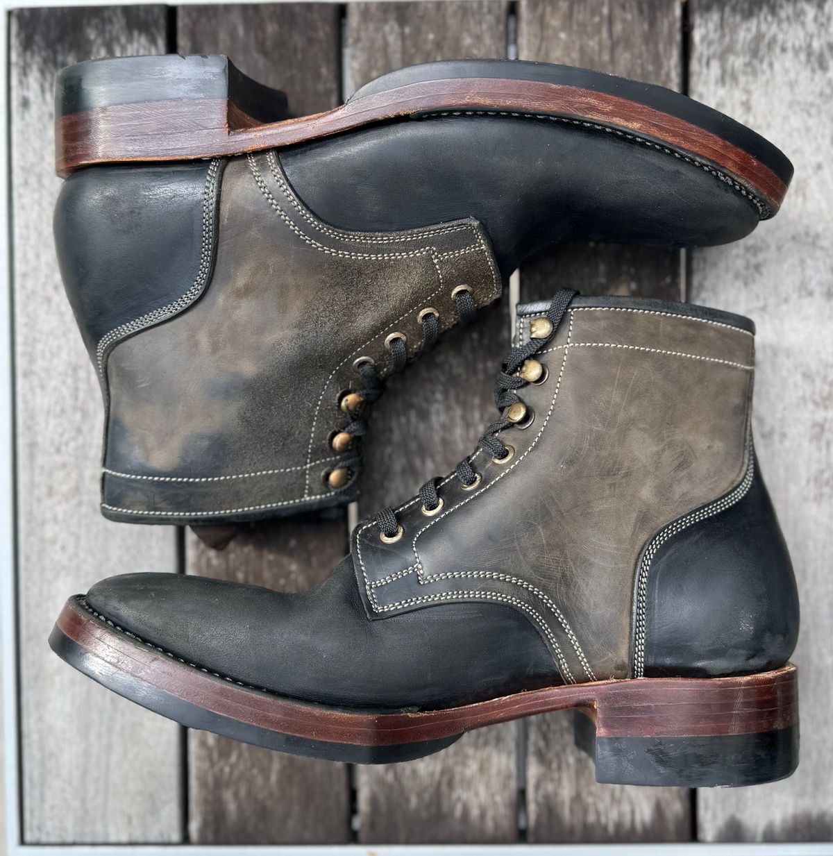 Photo by bconner2112 on April 2, 2026 of the Prof Barnets Nelson Boots in Conceria Il Ponte Horse Butt.