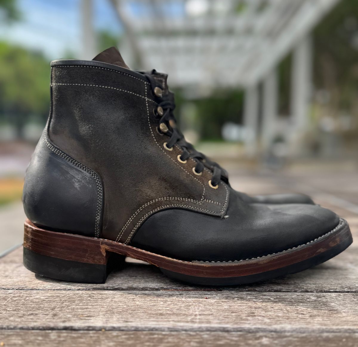 Photo by bconner2112 on April 2, 2026 of the Prof Barnets Nelson Boots in Conceria Il Ponte Horse Butt.