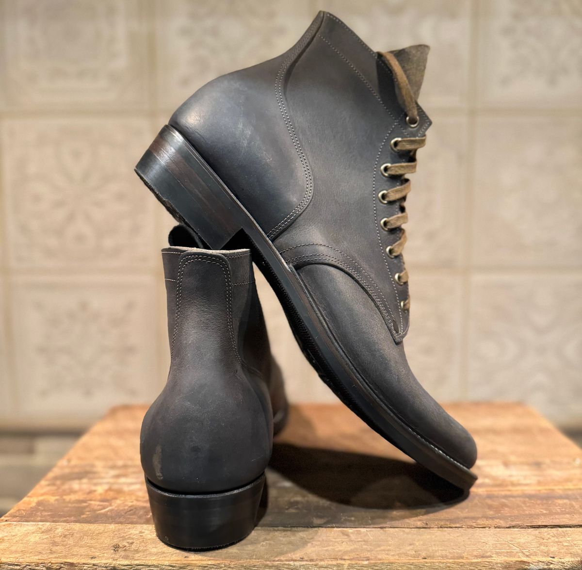 Photo by bconner2112 on May 23, 2026 of the NF Bootmaker Milton Boot in Horween Mystery Grey.
