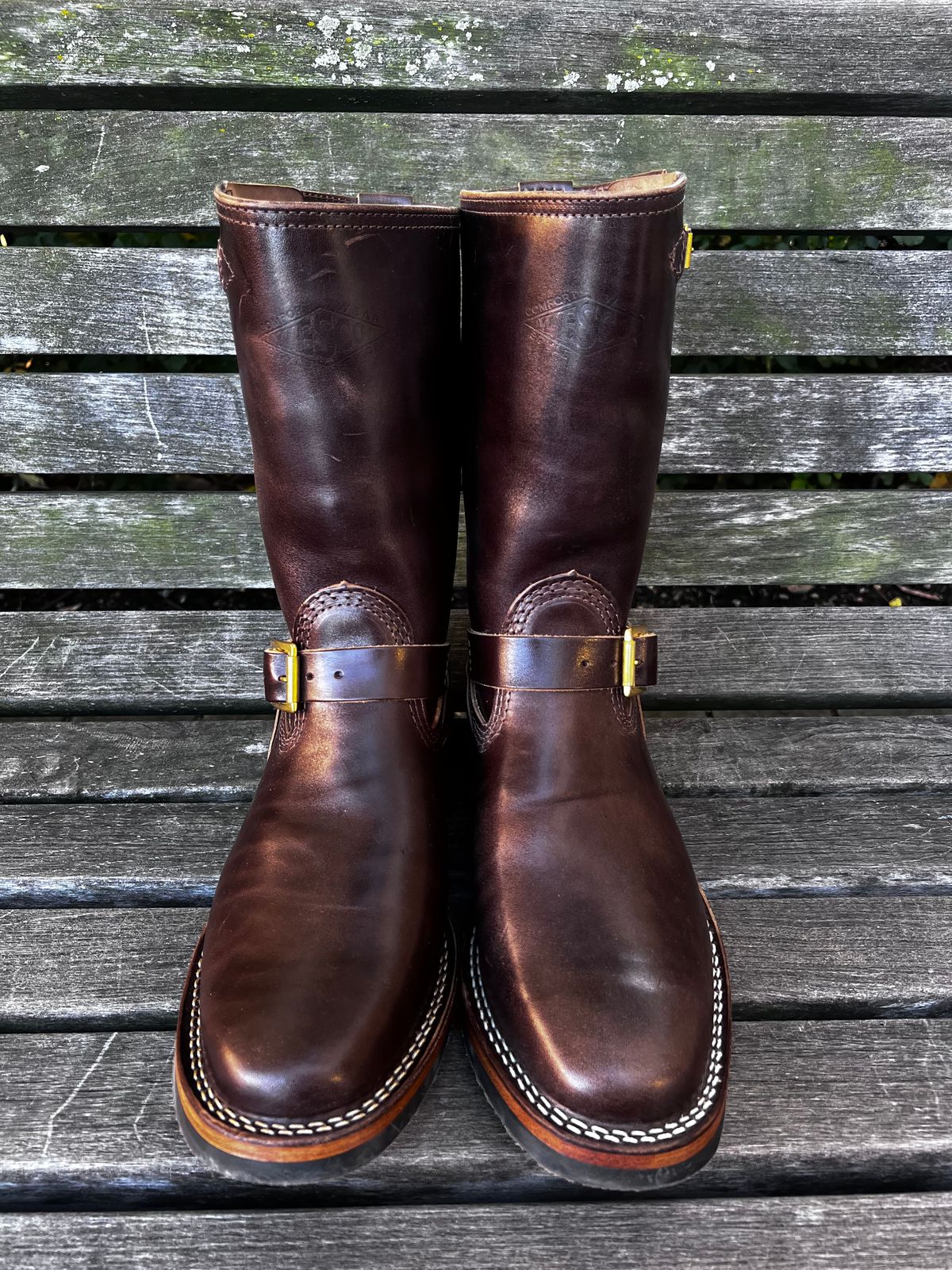 Photo by DrJohnCrunch on October 3, 2025 of the Wesco Boss Engineer Boot in Maryam Muschio Horsebutt.