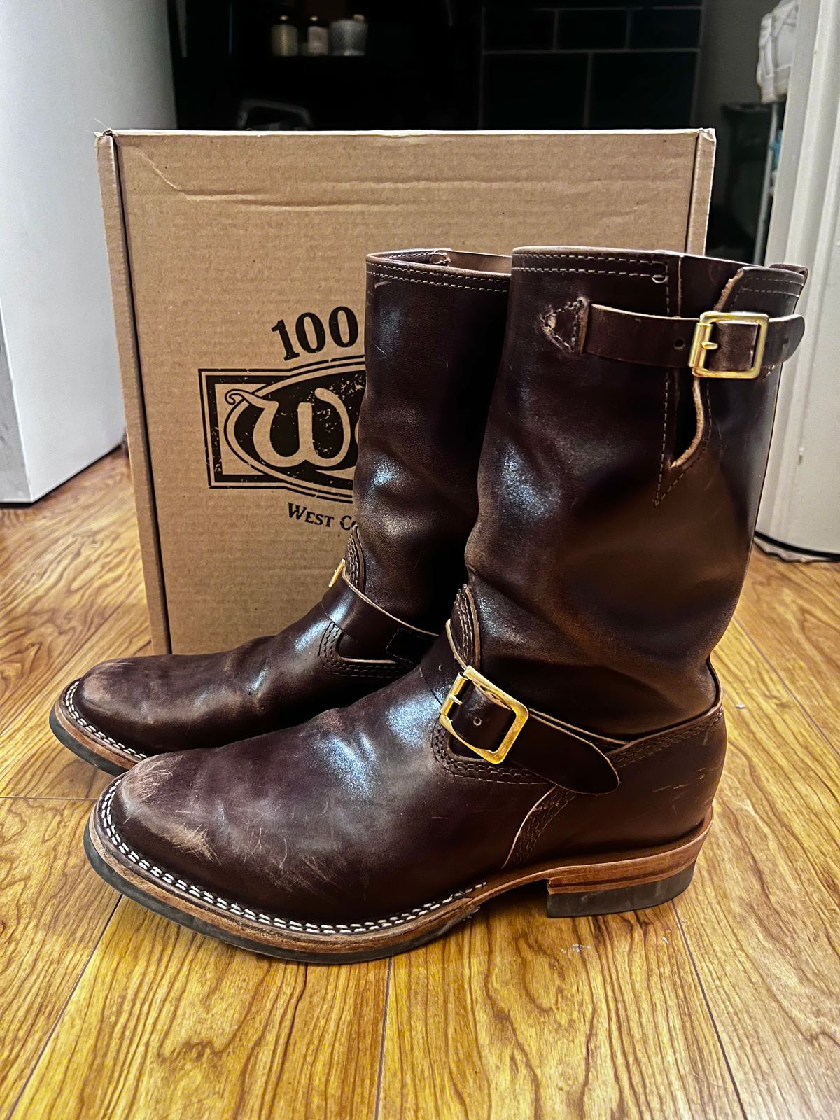 Photo by DrJohnCrunch on November 5, 2025 of the Wesco Boss Engineer Boot in Maryam Muschio Horsebutt.