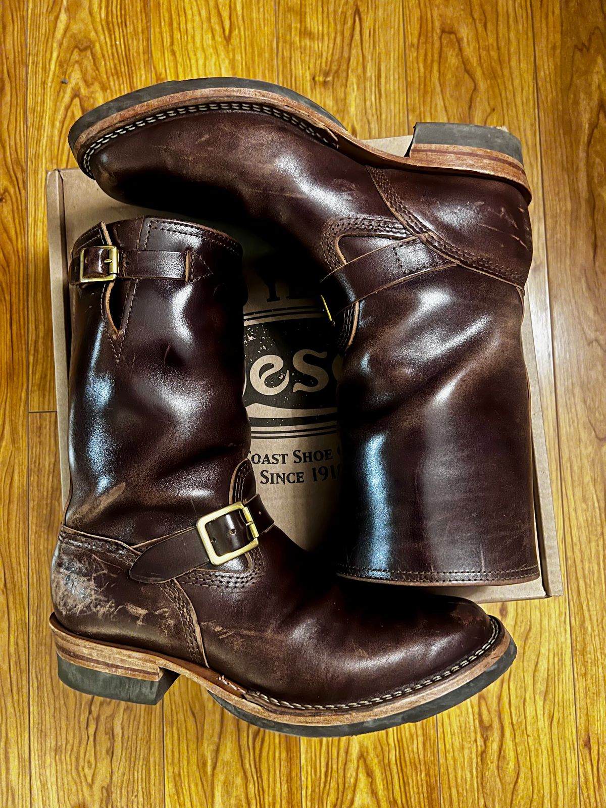 Photo by DrJohnCrunch on November 5, 2025 of the Wesco Boss Engineer Boot in Maryam Muschio Horsebutt.