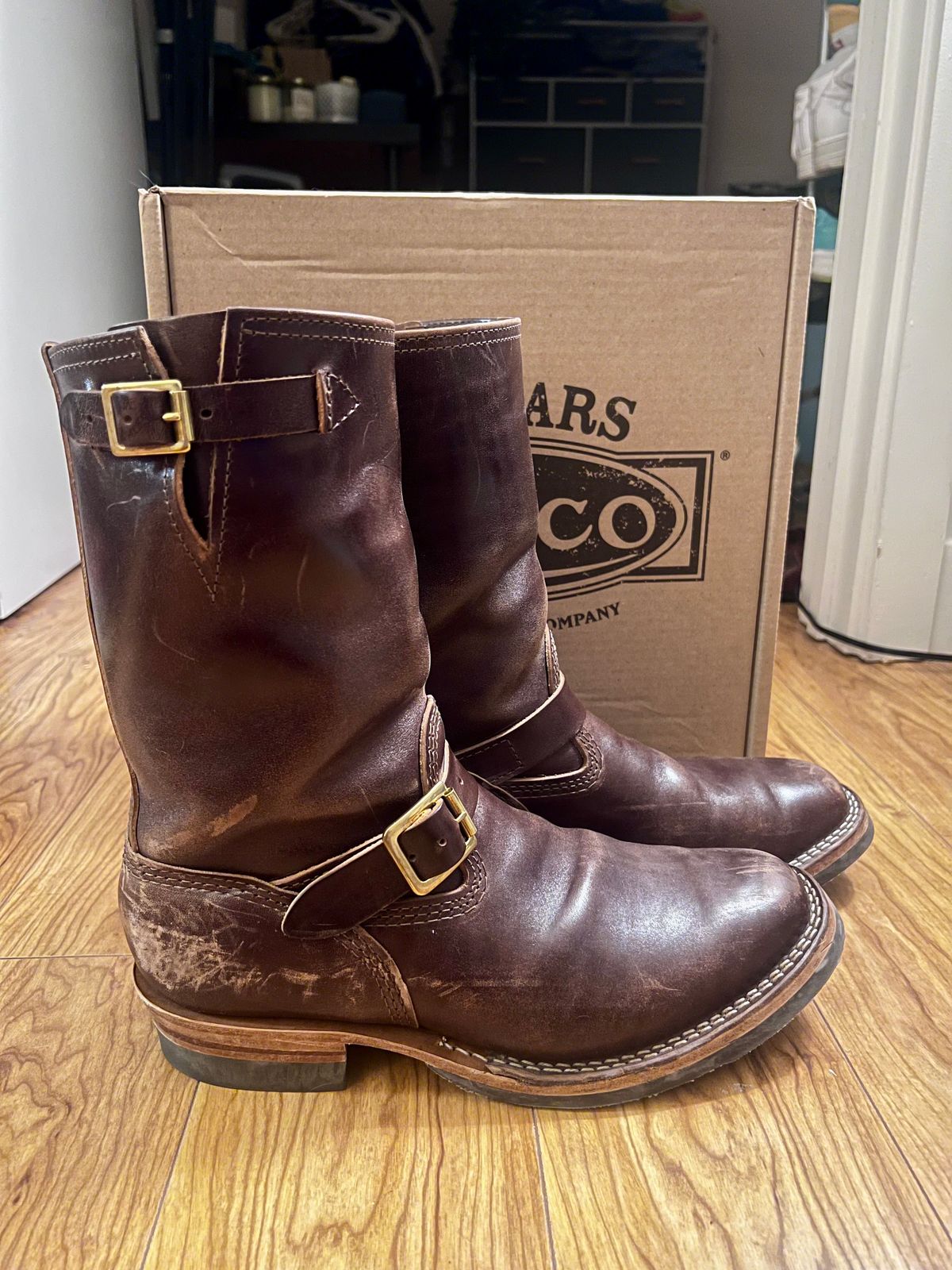 Photo by DrJohnCrunch on November 5, 2025 of the Wesco Boss Engineer Boot in Maryam Muschio Horsebutt.