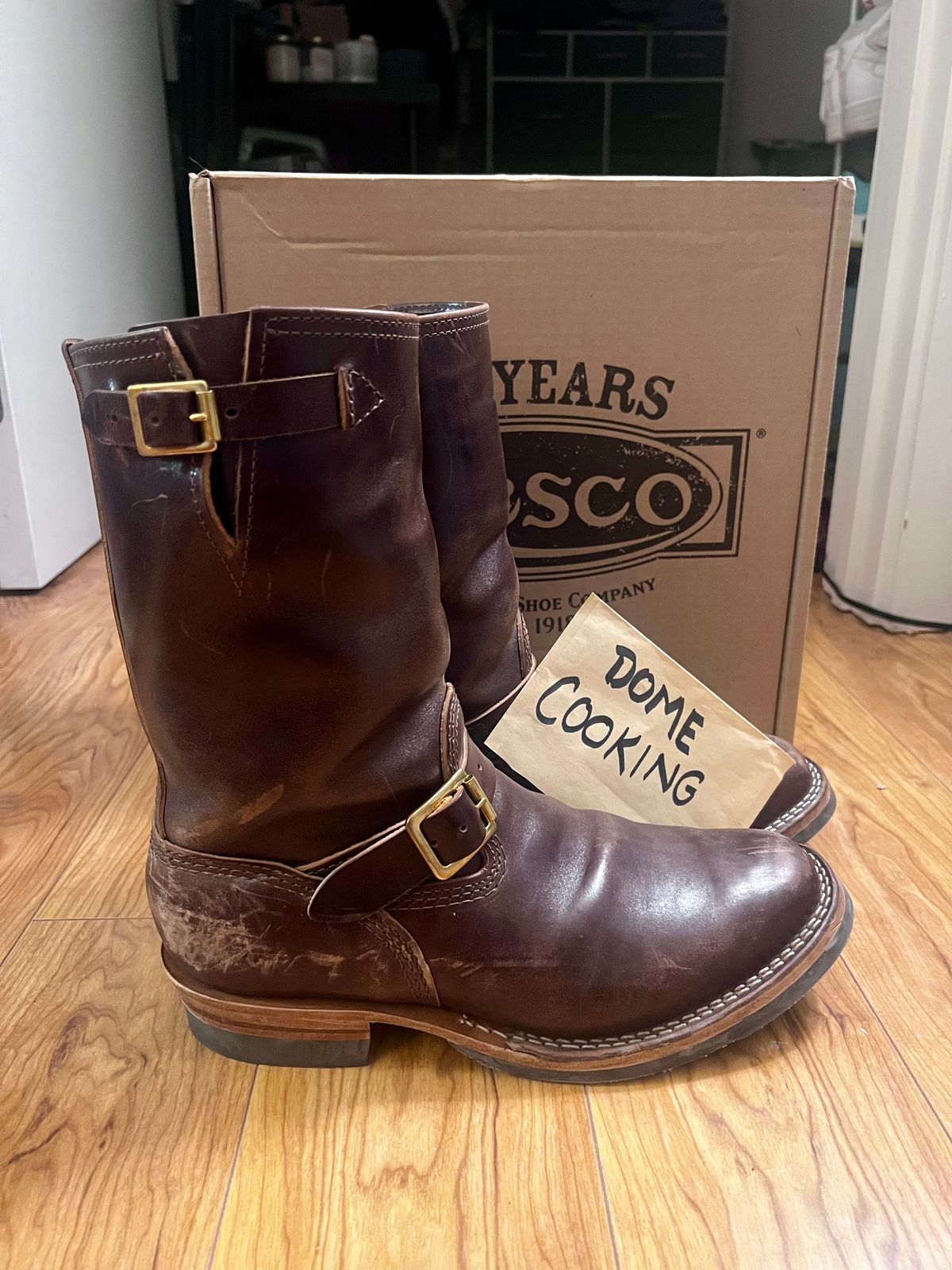 Photo by DrJohnCrunch on November 5, 2025 of the Wesco Boss Engineer Boot in Maryam Muschio Horsebutt.