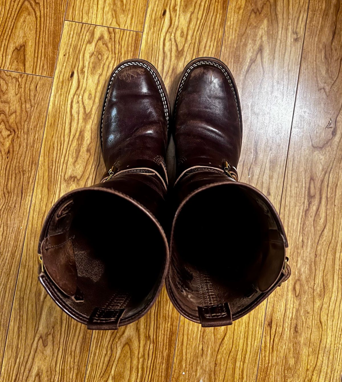 Photo by DrJohnCrunch on November 5, 2025 of the Wesco Boss Engineer Boot in Maryam Muschio Horsebutt.