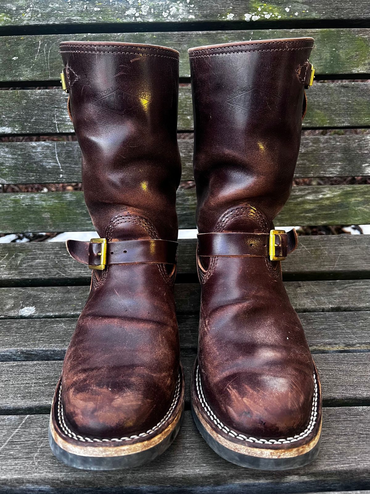 Photo by DrJohnCrunch on January 4, 2026 of the Wesco Boss Engineer Boot in Maryam Muschio Horsebutt.