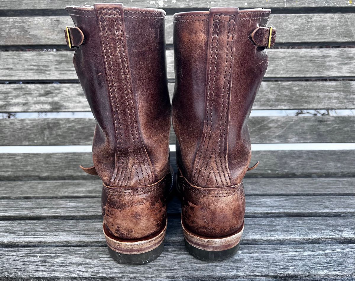 Photo by DrJohnCrunch on February 1, 2026 of the Wesco Boss Engineer Boot in Maryam Muschio Horsebutt.