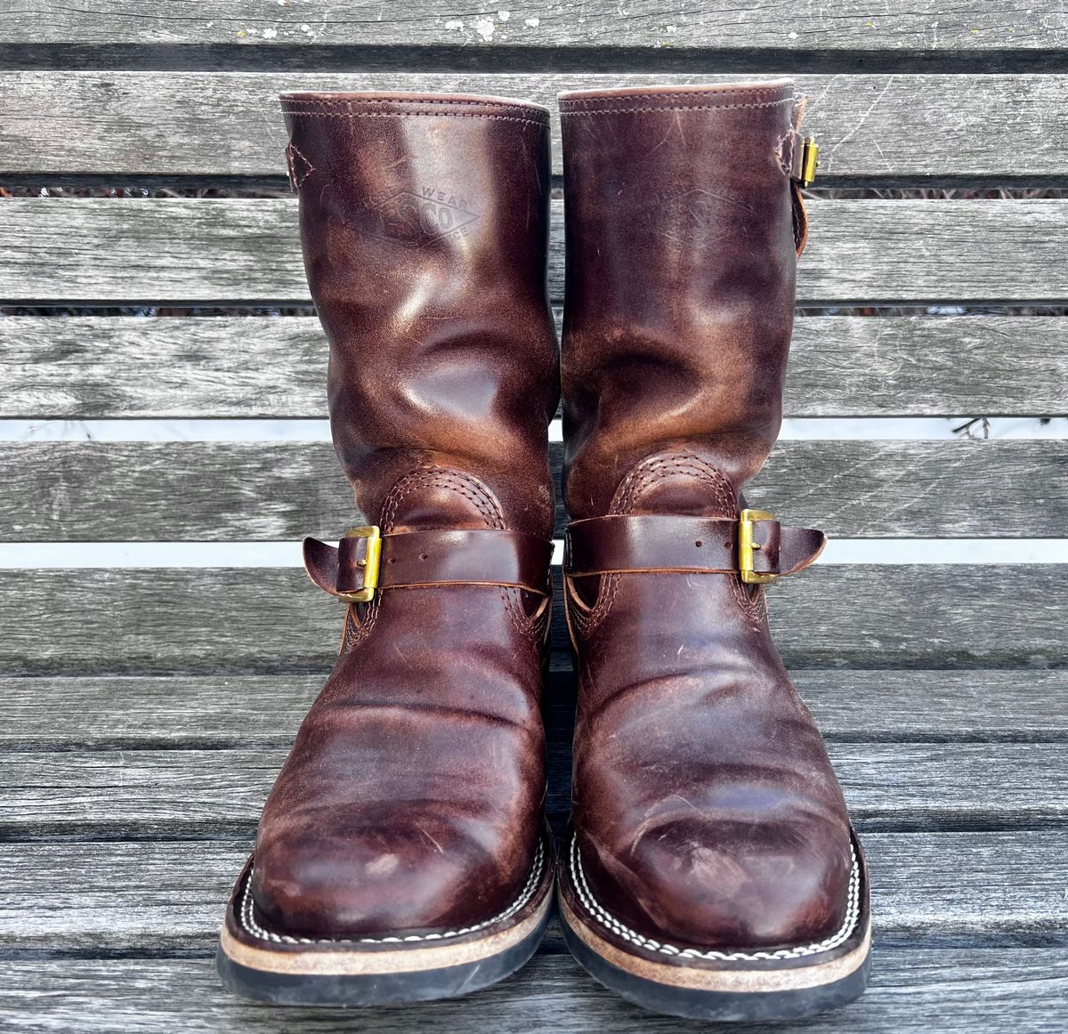 Photo by DrJohnCrunch on February 1, 2026 of the Wesco Boss Engineer Boot in Maryam Muschio Horsebutt.