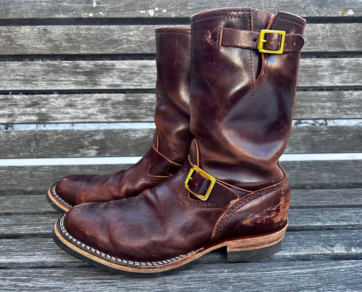 Photo by DrJohnCrunch on February 1, 2026 of the Wesco Boss Engineer Boot in Maryam Muschio Horsebutt.