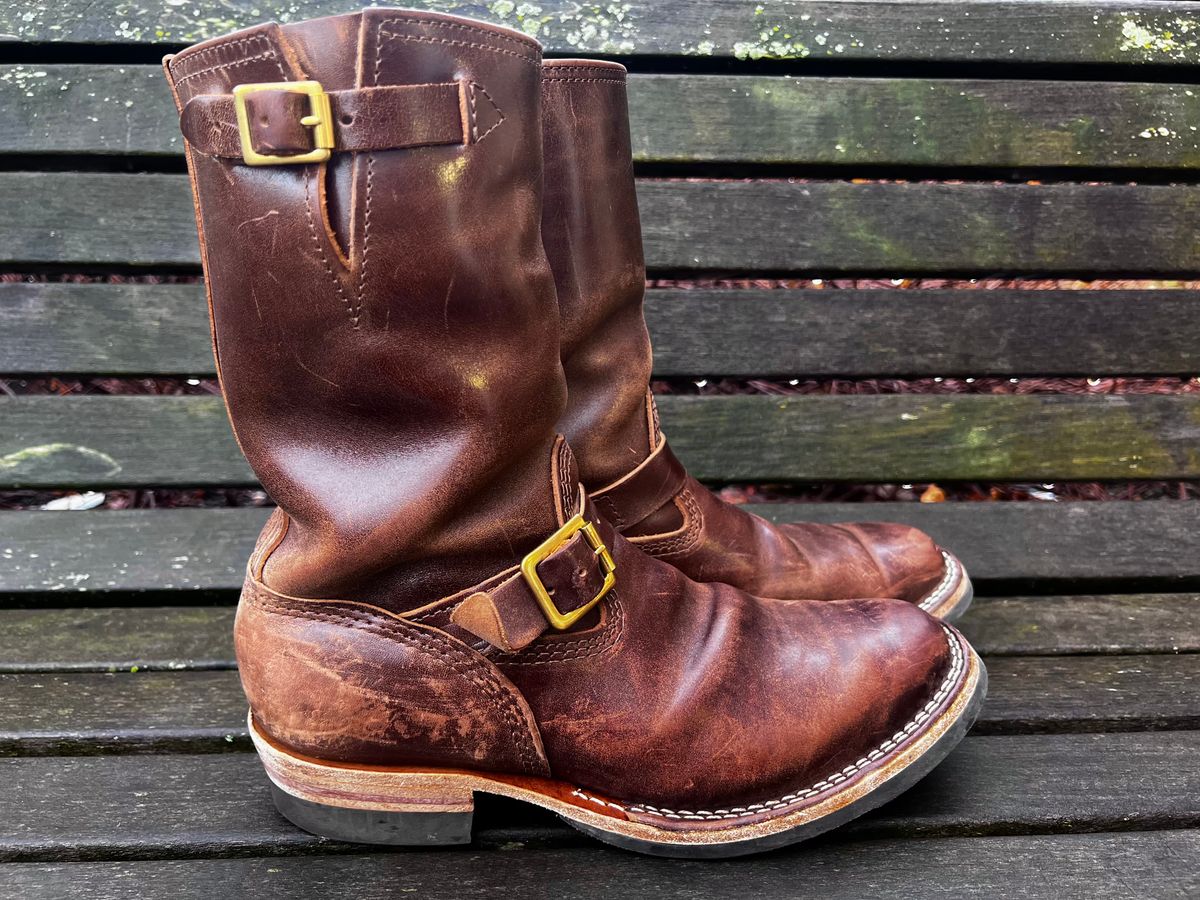 Photo by DrJohnCrunch on March 5, 2026 of the Wesco Boss Engineer Boot in Maryam Muschio Horsebutt.