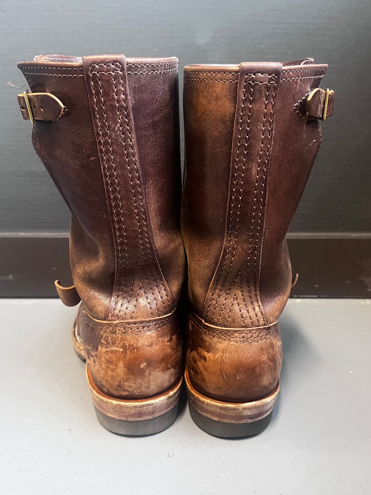 Photo by DrJohnCrunch on April 1, 2026 of the Wesco Boss Engineer Boot in Maryam Muschio Horsebutt.