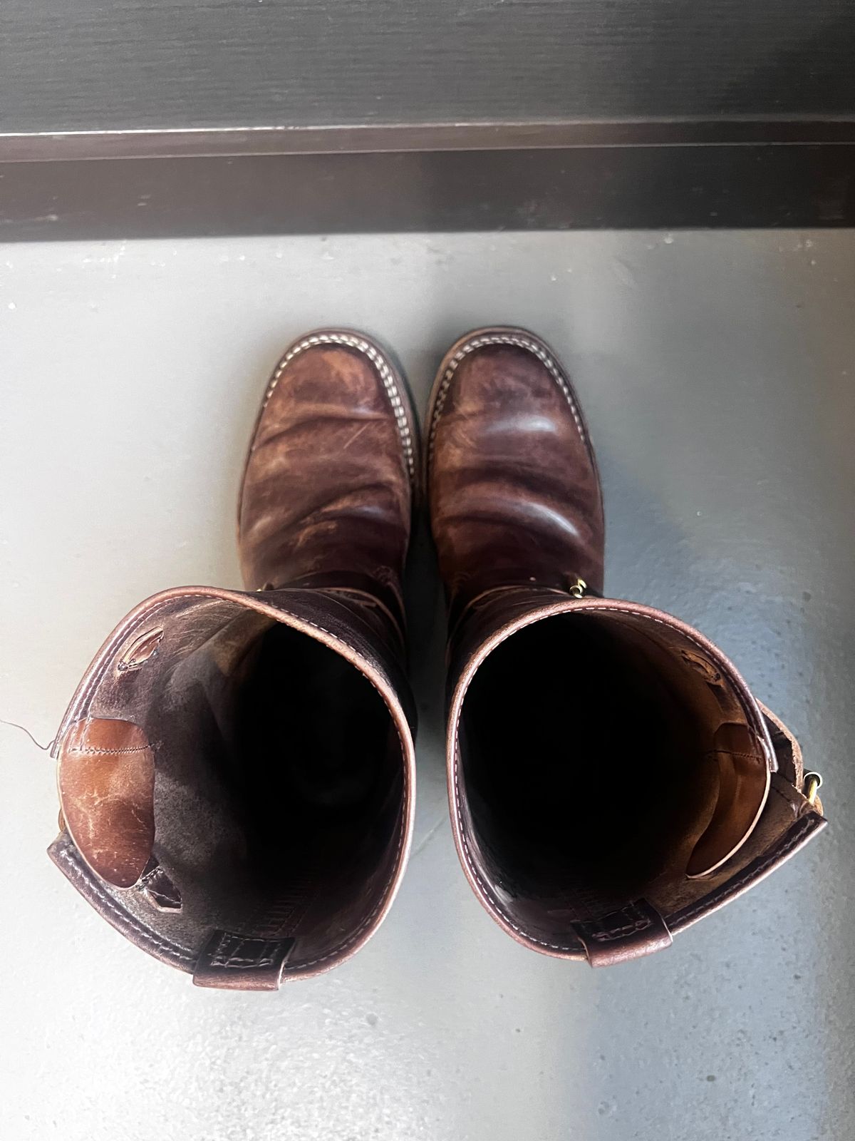 Photo by DrJohnCrunch on April 1, 2026 of the Wesco Boss Engineer Boot in Maryam Muschio Horsebutt.