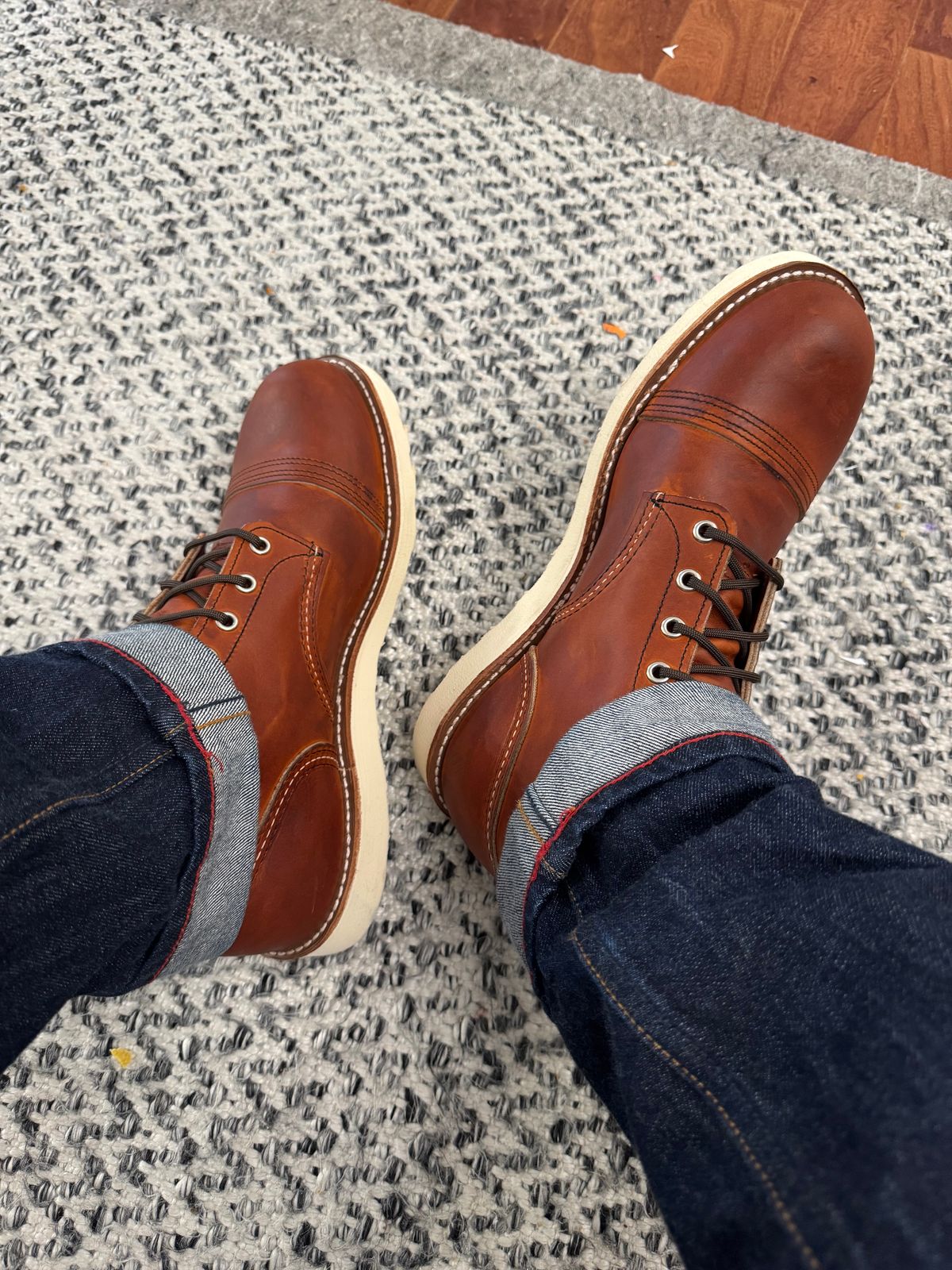 Photo by fancyfootwork15 on January 16, 2026 of the Red Wing Iron Ranger in S.B. Foot Oro Legacy.