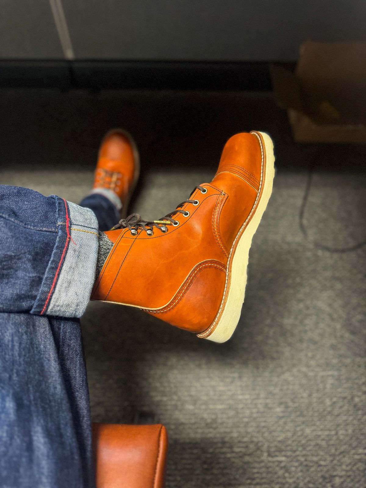 Photo by fancyfootwork15 on January 19, 2026 of the Red Wing Iron Ranger in S.B. Foot Oro Legacy.