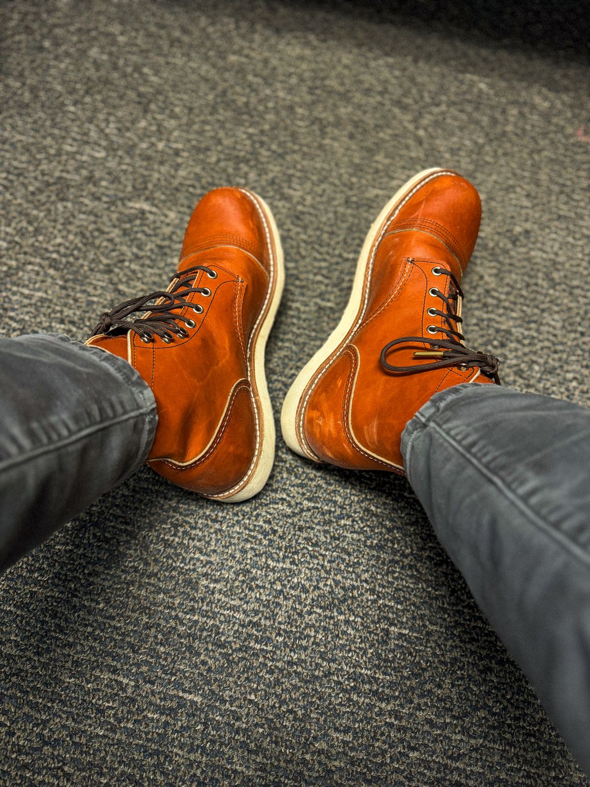 Photo by fancyfootwork15 on January 28, 2026 of the Red Wing Iron Ranger in S.B. Foot Oro Legacy.