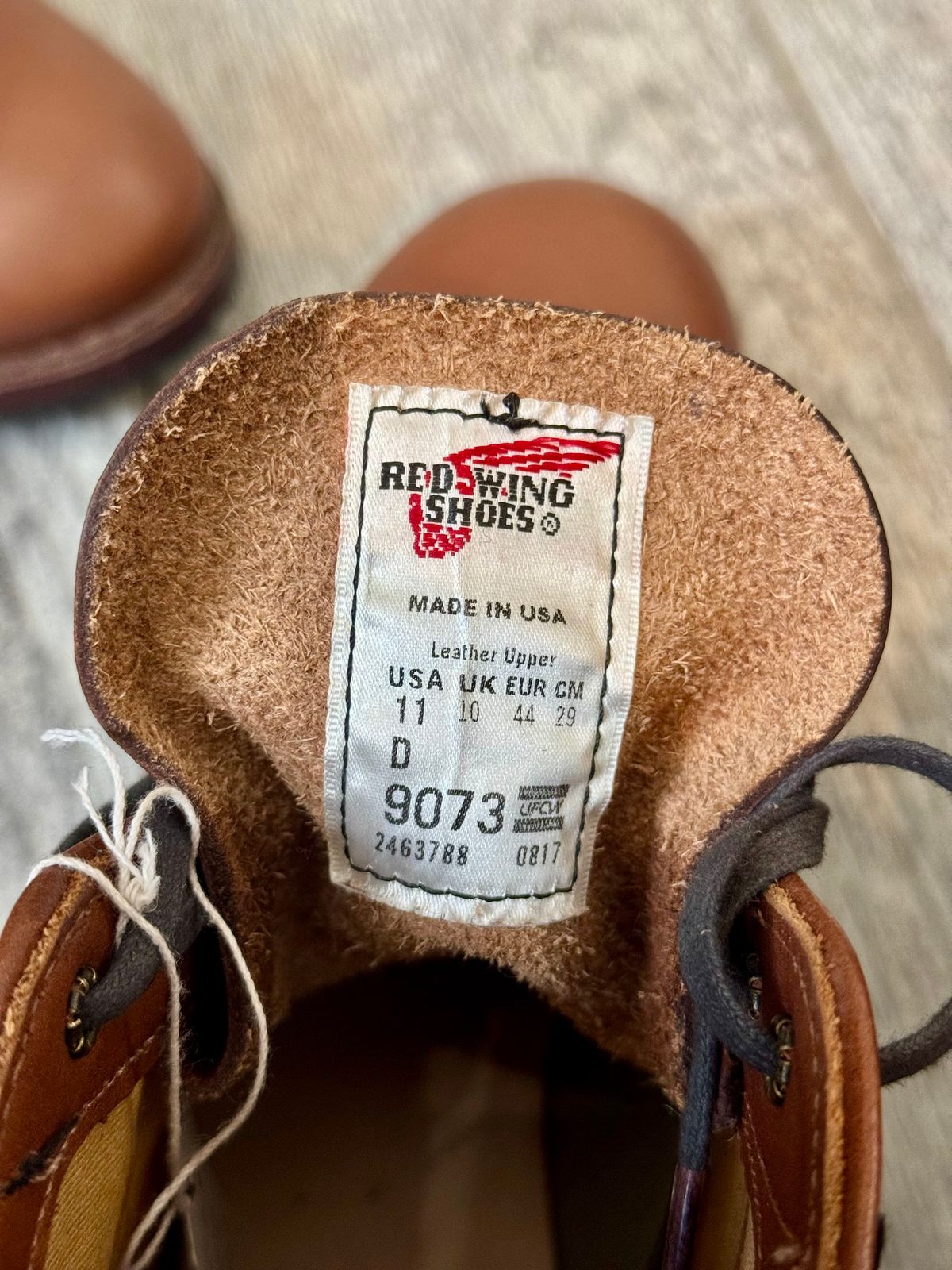 Photo by fancyfootwork15 on December 13, 2024 of the Red Wing Sheldon in S.B. Foot Teak Featherstone.