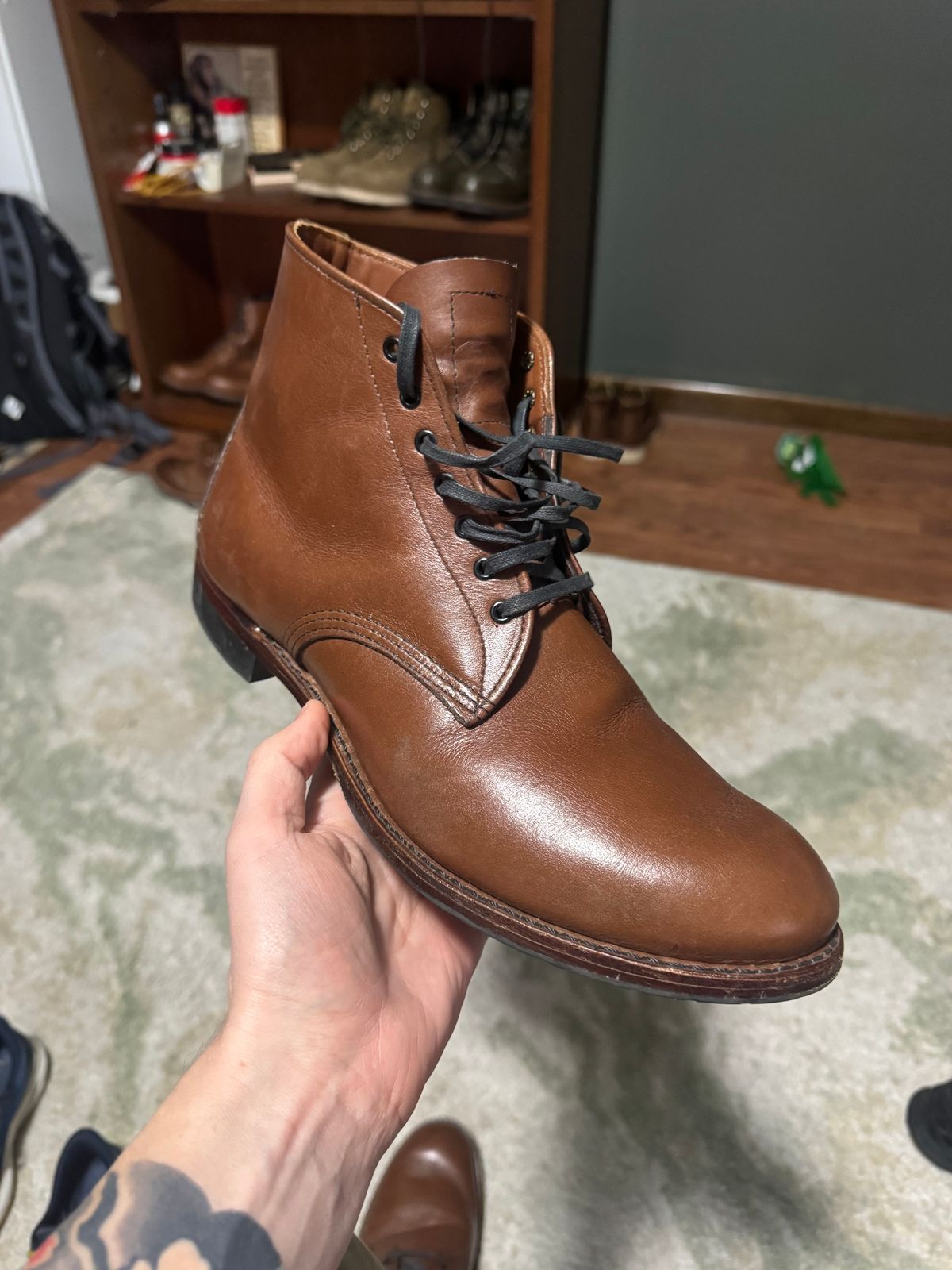 Photo by fancyfootwork15 on February 10, 2026 of the Red Wing Sheldon in S.B. Foot Teak Featherstone.