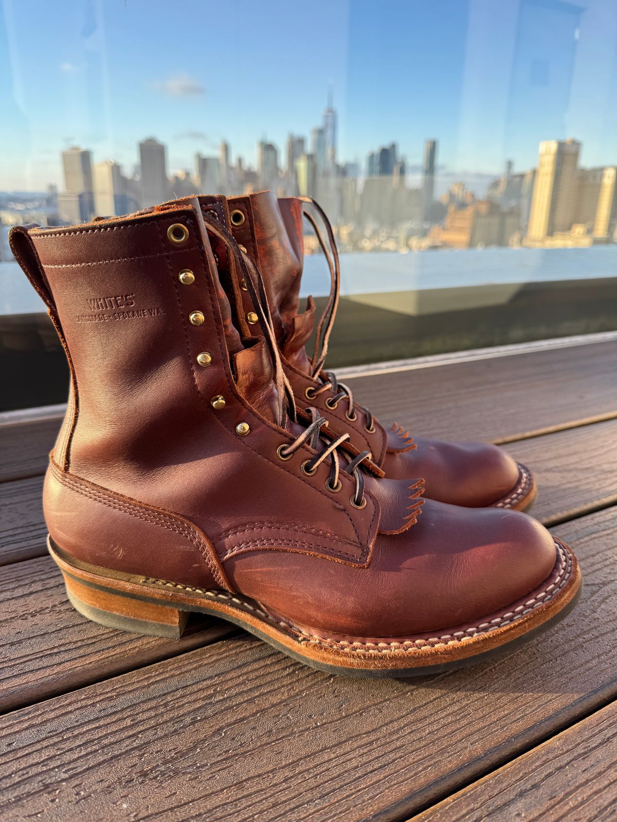 Photo by AlexB on January 5, 2025 of the White's Farmer/Rancher in Seidel Red Dog Oil Tan.