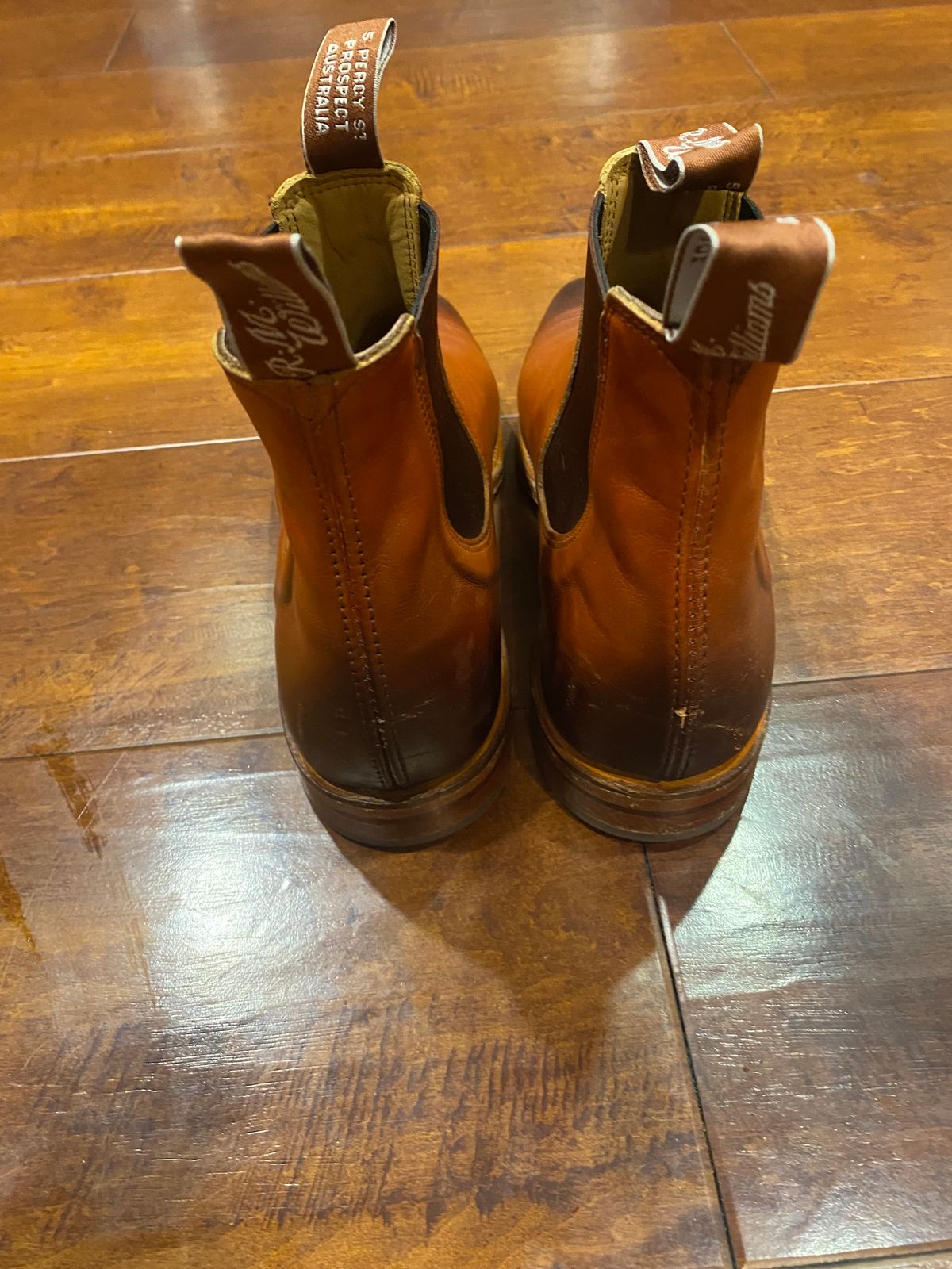 Photo by fogbreaker on April 13, 2024 of the R.M. Williams Chinchilla Boot in Burnished Cognac.