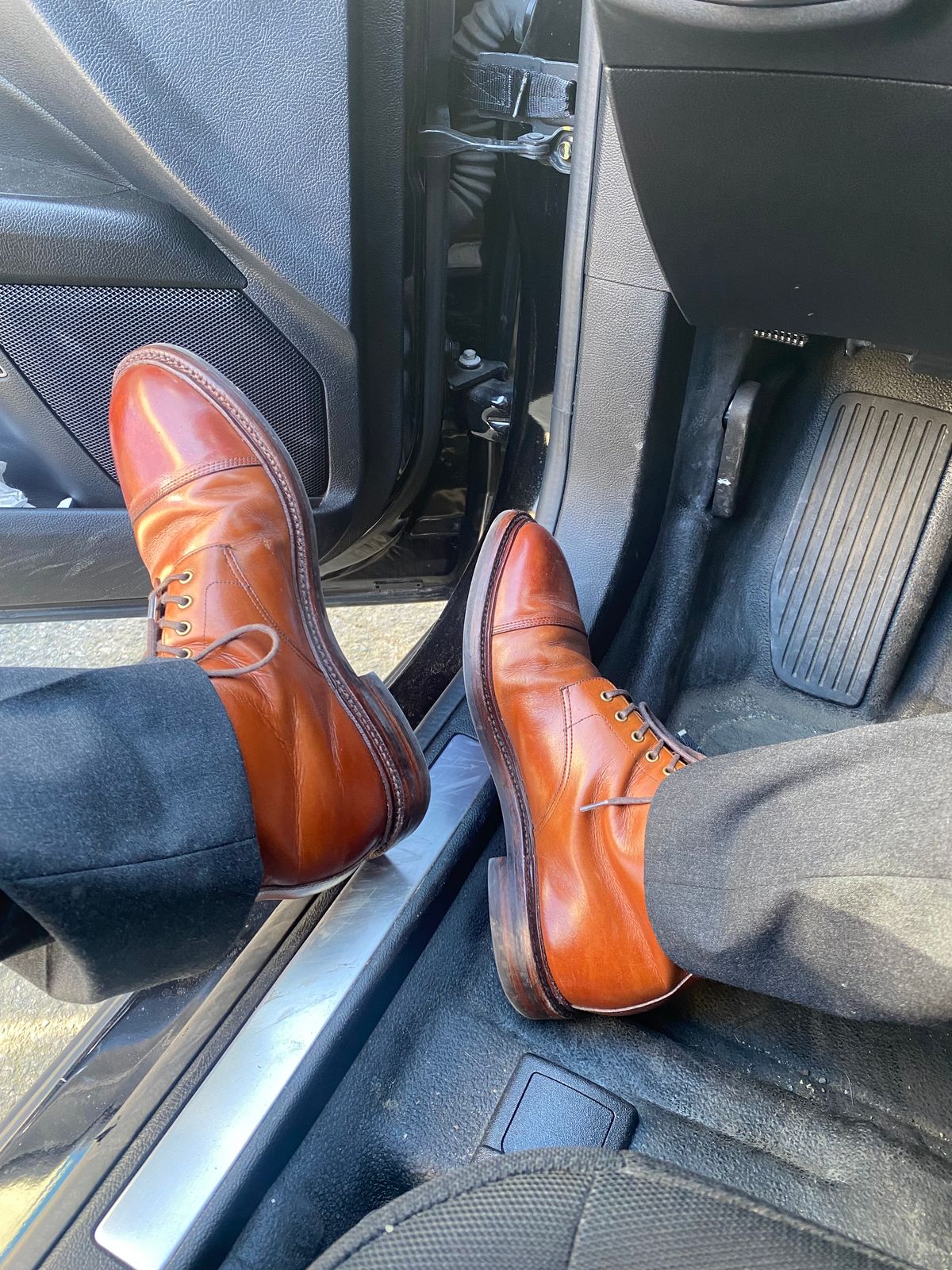 Photo by fogbreaker on April 8, 2024 of the Grant Stone Cap Toe Boot in British Tan Calf.