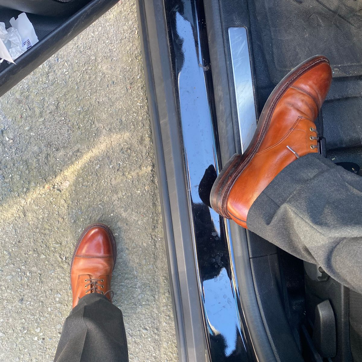 Photo by fogbreaker on April 8, 2024 of the Grant Stone Cap Toe Boot in British Tan Calf.