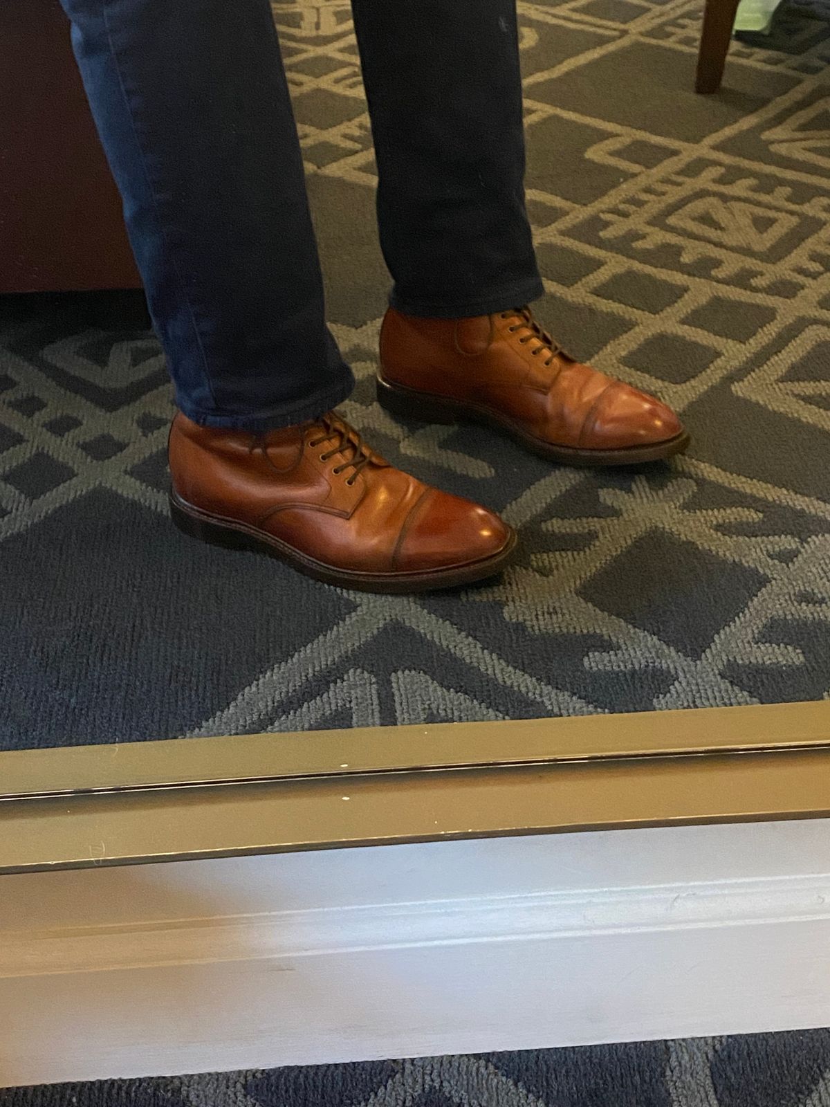 Photo by fogbreaker on June 23, 2024 of the Grant Stone Cap Toe Boot in British Tan Calf.