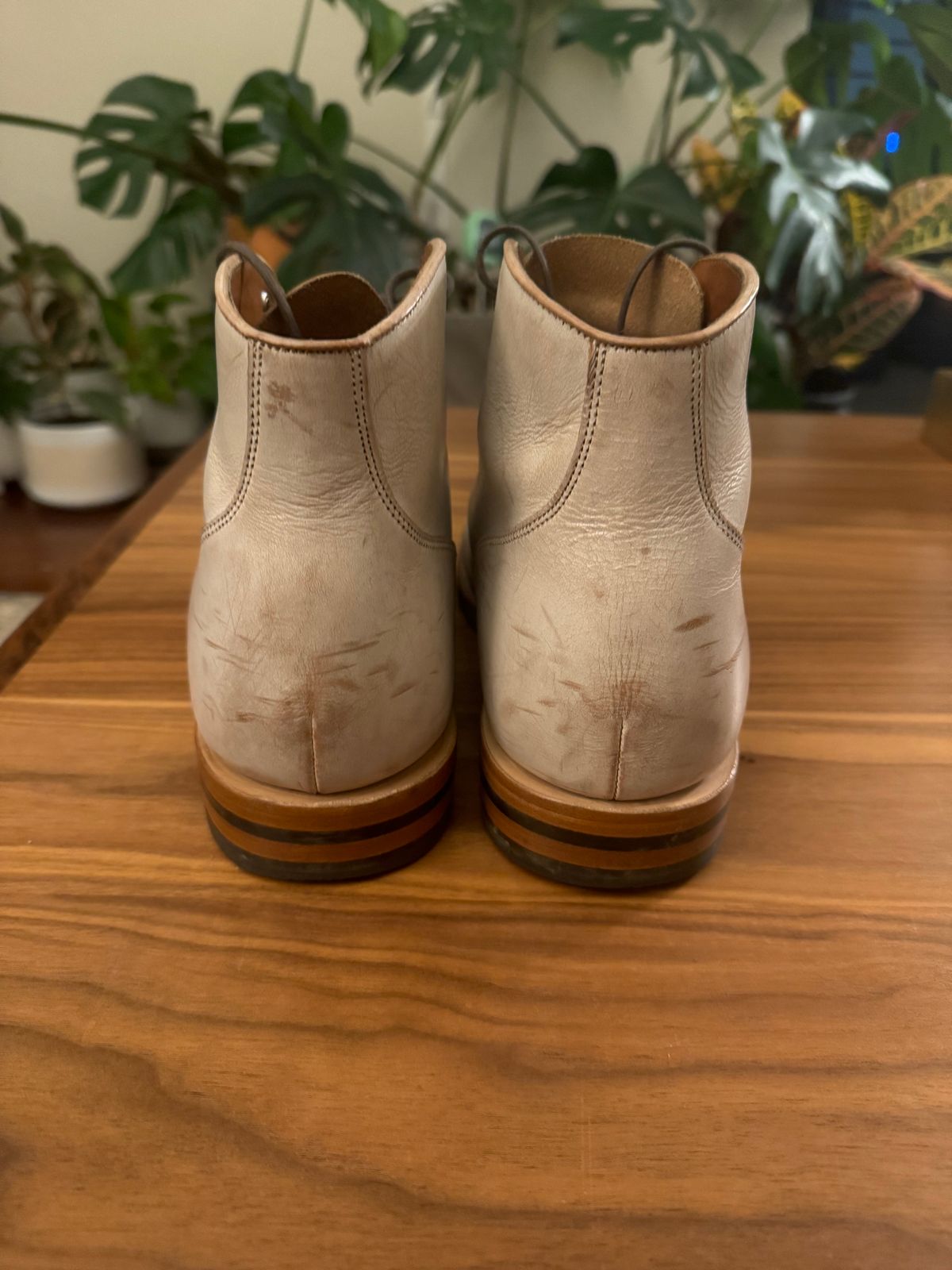 Photo by fogbreaker on November 23, 2024 of the Grant Stone Garrison Boot in Conceria Walpier Ghost Buttero.